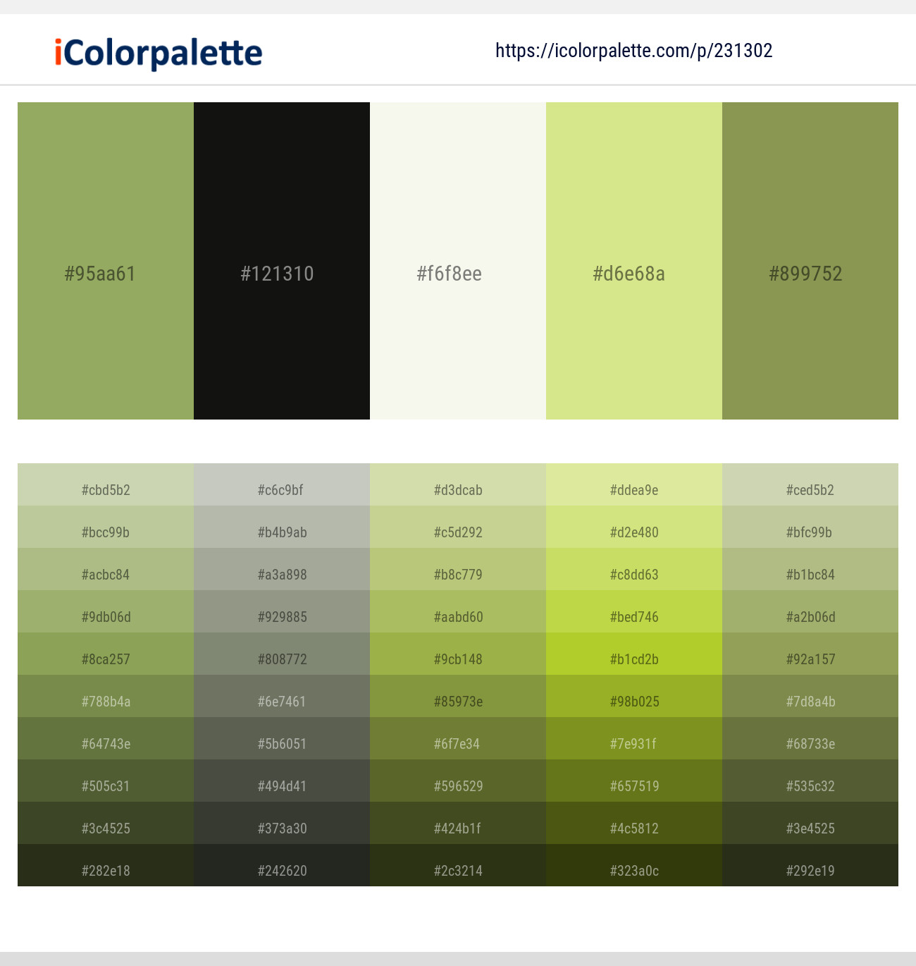 Chelsea Cucumber – Rangoon Green – Ecru White – Yellow Green – Asparagus Color scheme