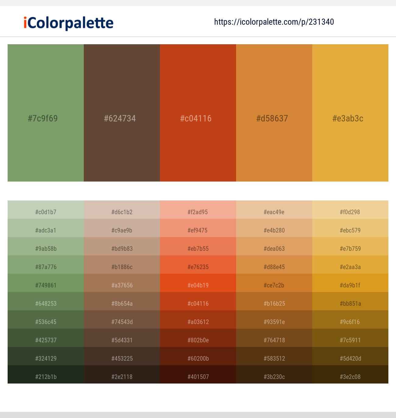 Asparagus – Millbrook – Thunderbird – Brandy Punch – Anzac Color scheme