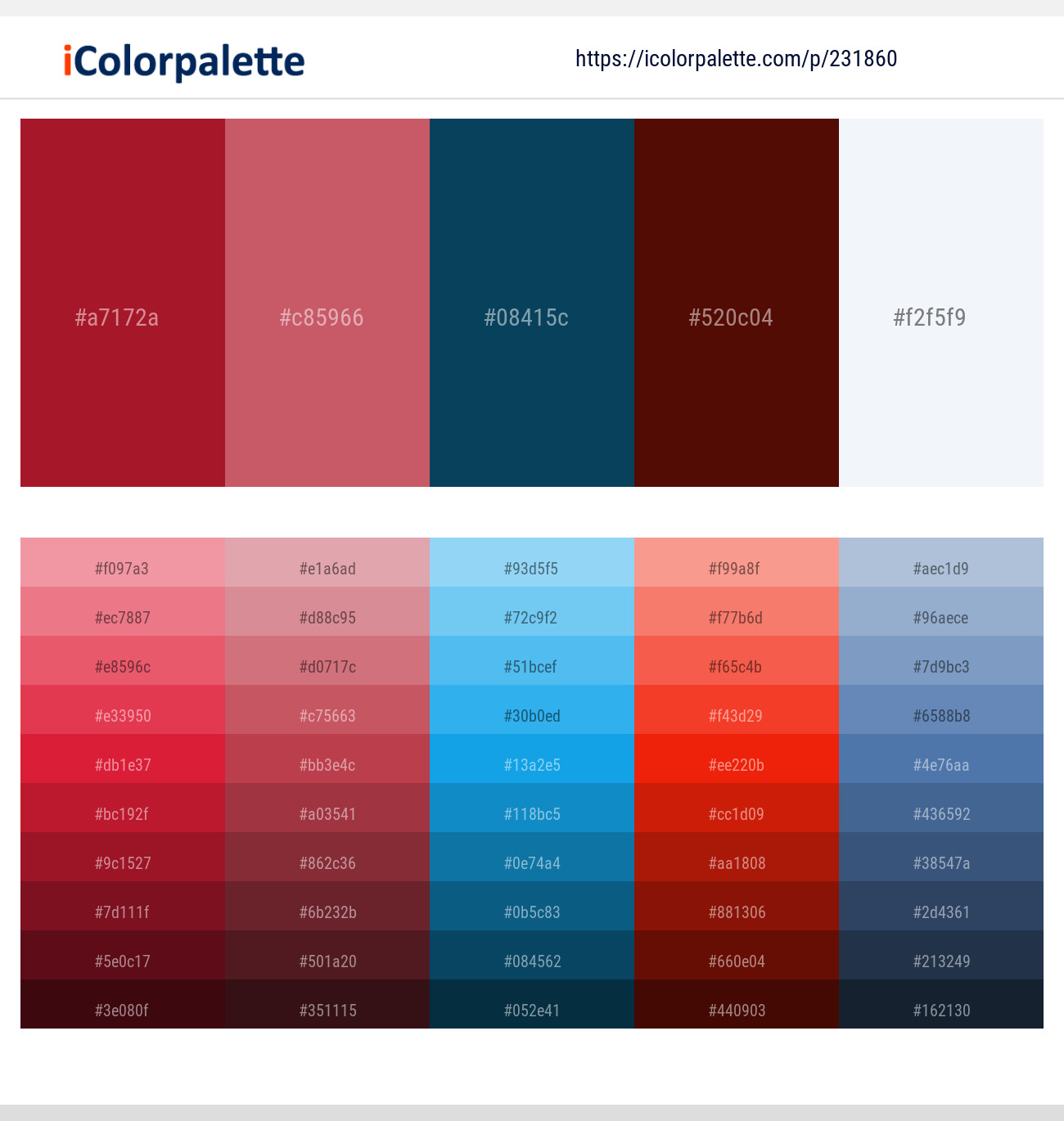 Tamarillo – Chestnut Rose – Tarawera – Rustic Red – Catskill White Color scheme