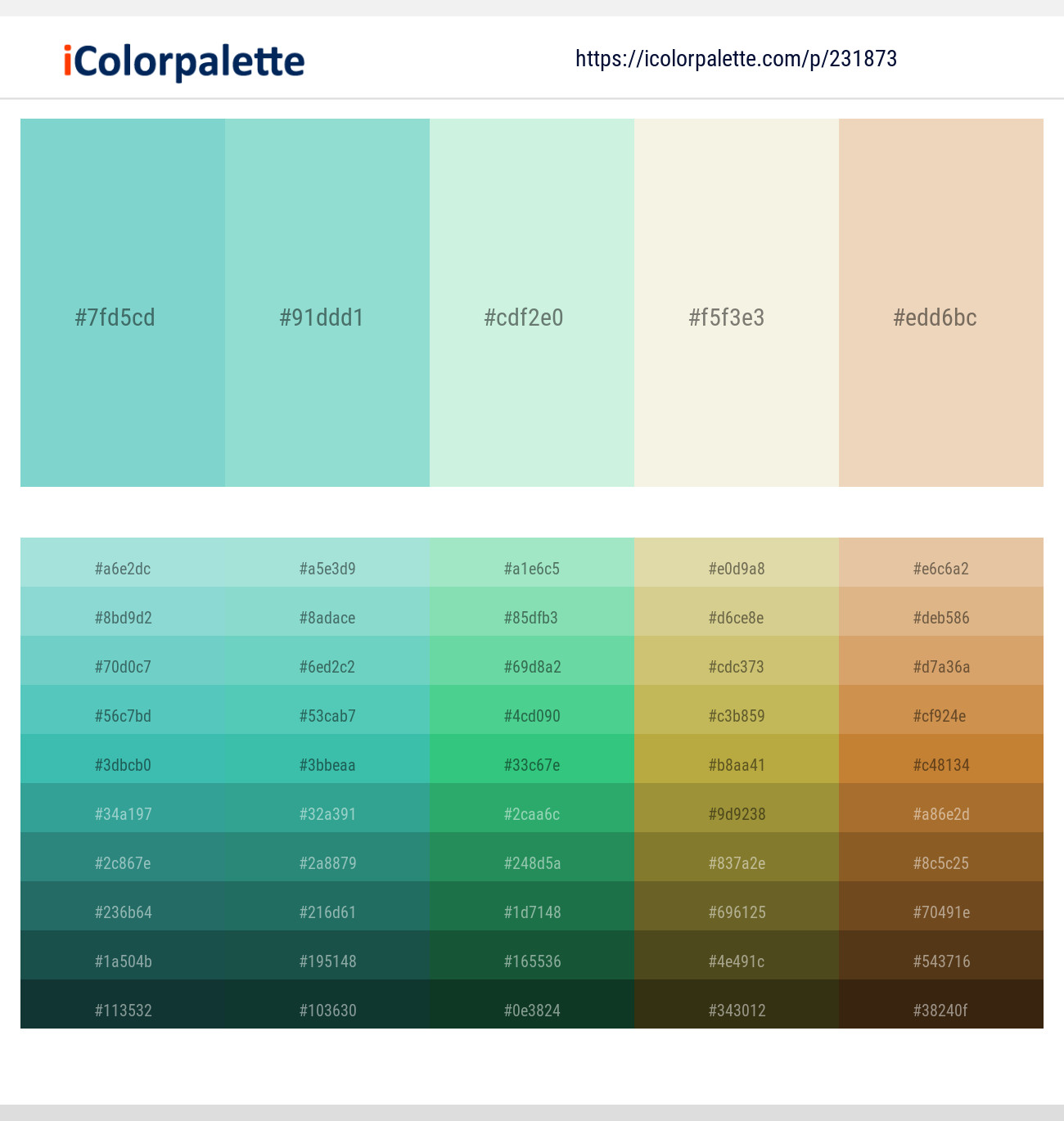Bermuda – Morning Glory – Granny Apple – Ecru White – Just Right Color scheme