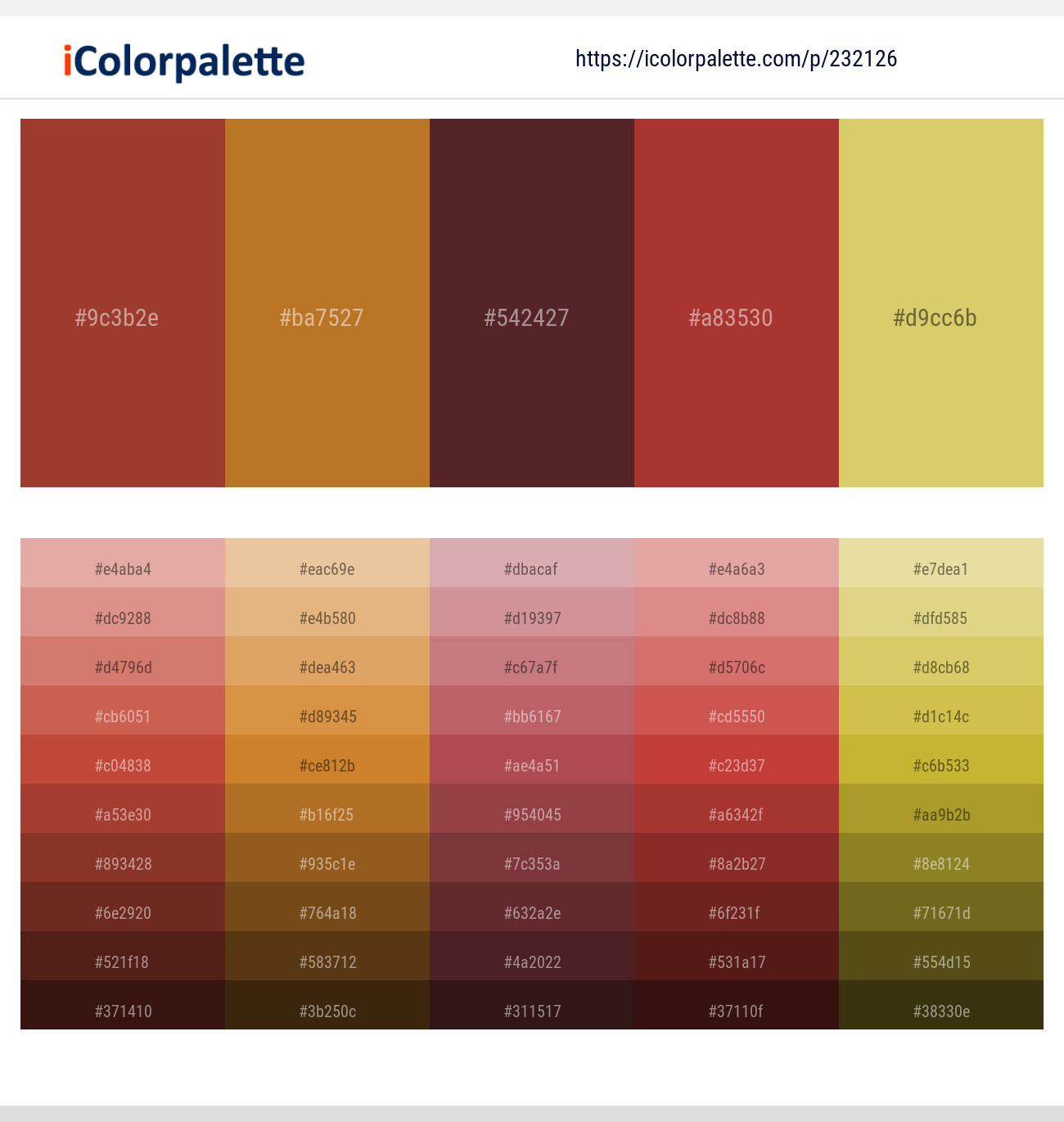 Stiletto – Marigold – Cocoa Bean – Well Read – Tacha Color scheme