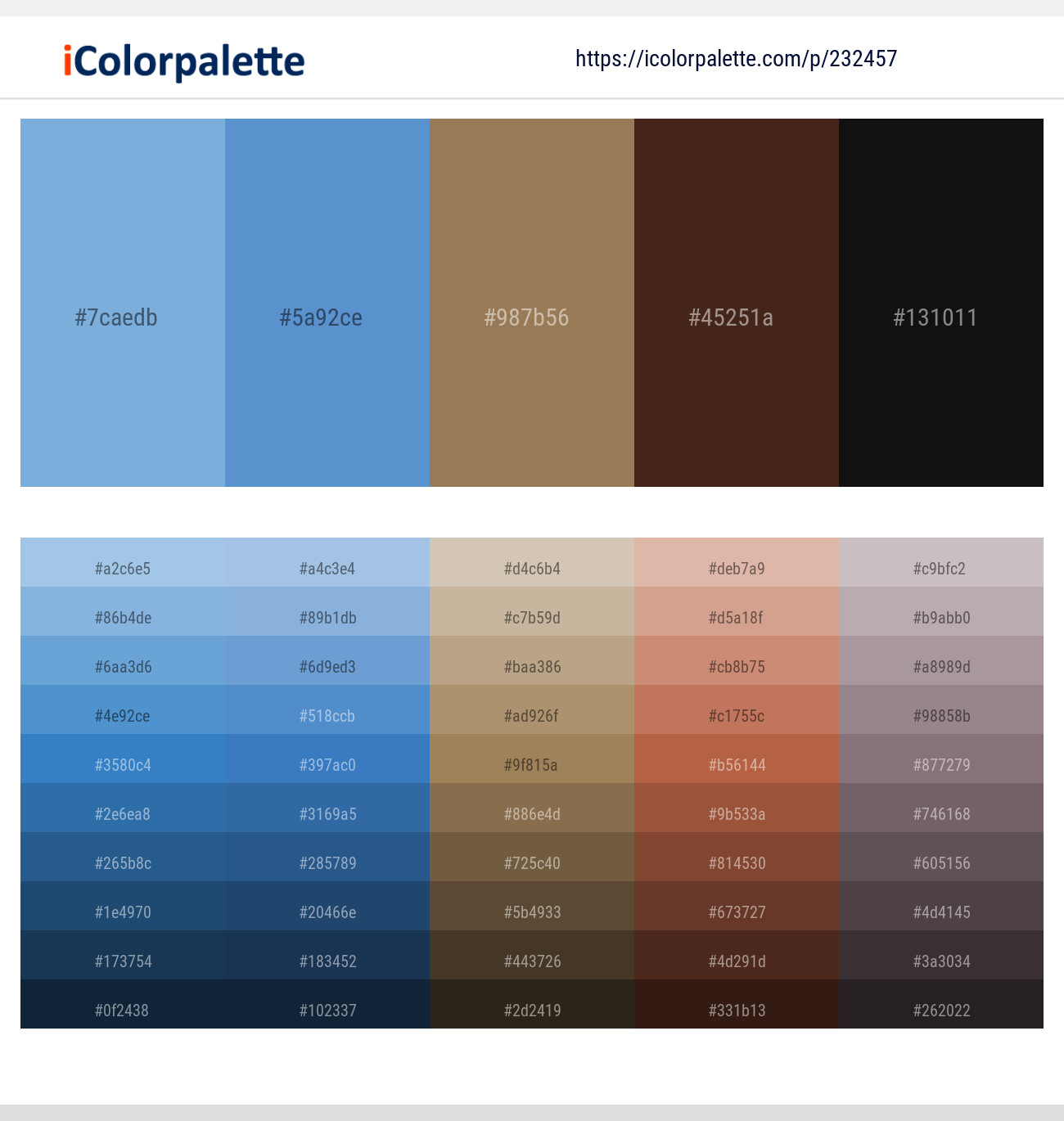Danube – Danube – Leather – Cocoa Bean – Cod Gray Color scheme