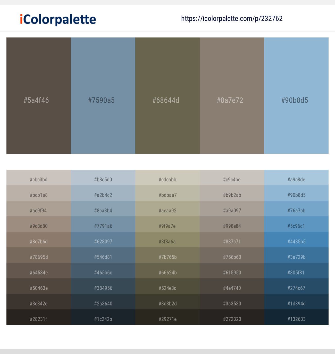 Kabul – Gothic – Soya Bean – Squirrel – Half Baked Color scheme