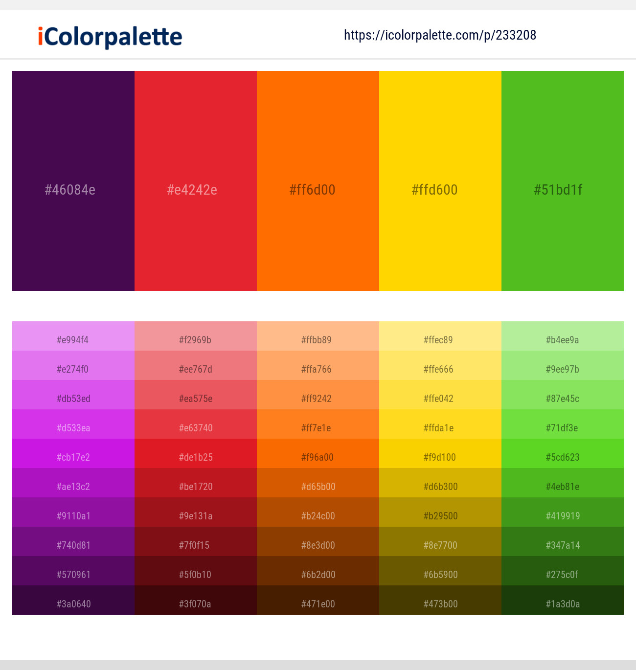 233208366 Bright Color Palettes