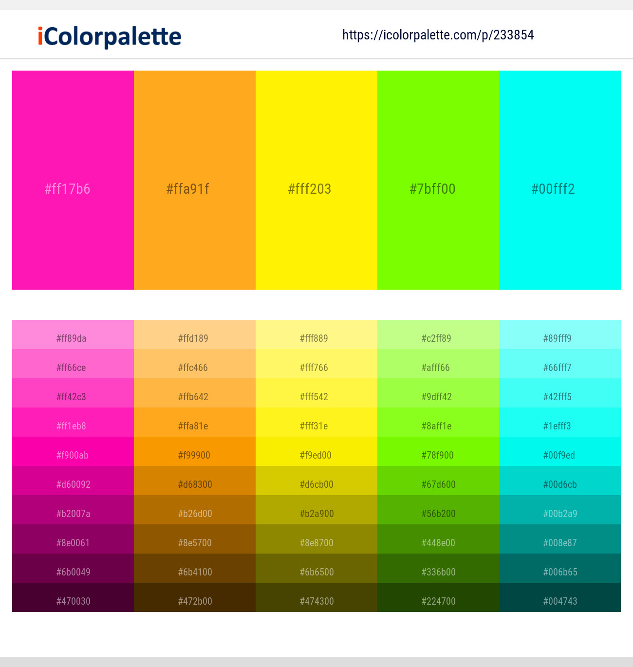 233854366 Bright Color Palettes