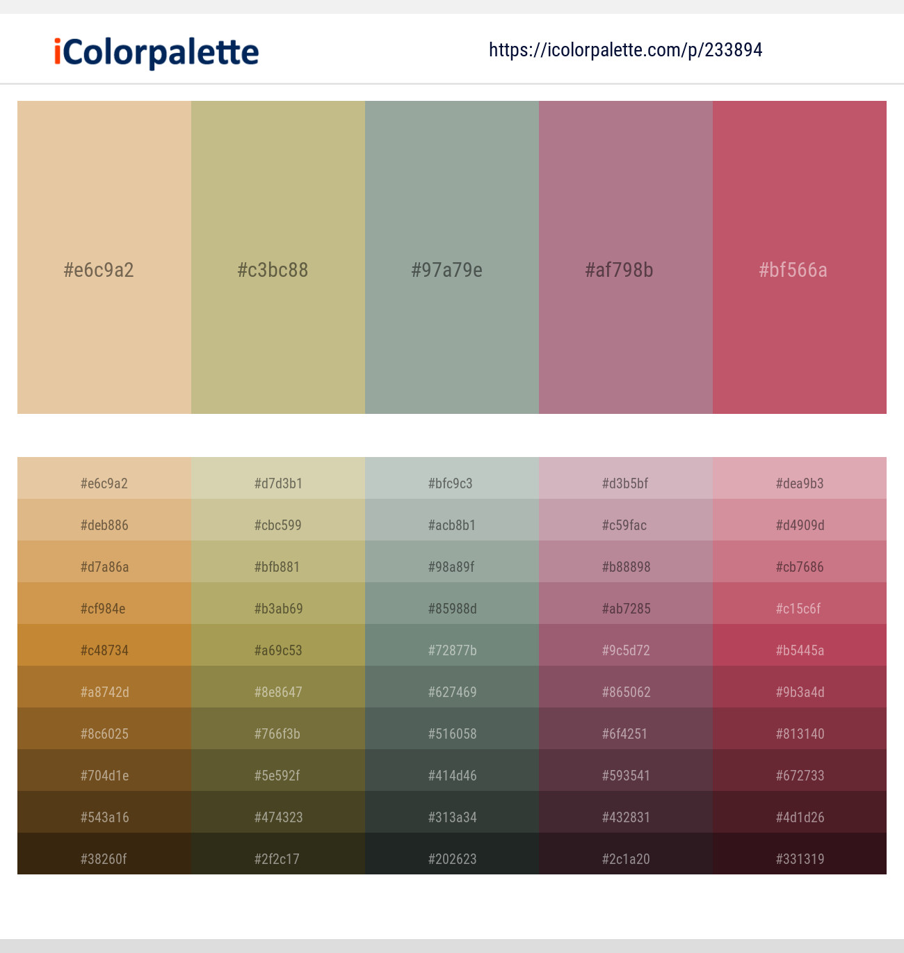 Cashmere – Indian Khaki – Pewter – Turkish Rose – Fuzzy Wuzzy Brown Color scheme