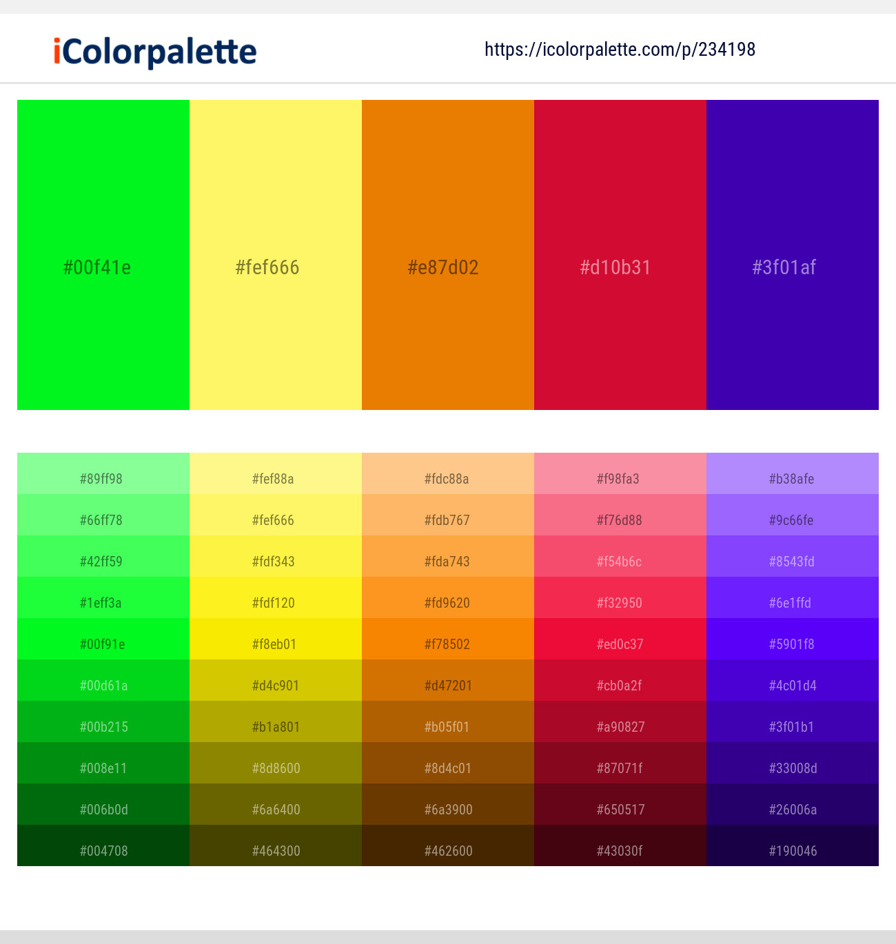 234198366 Bright Color Palettes