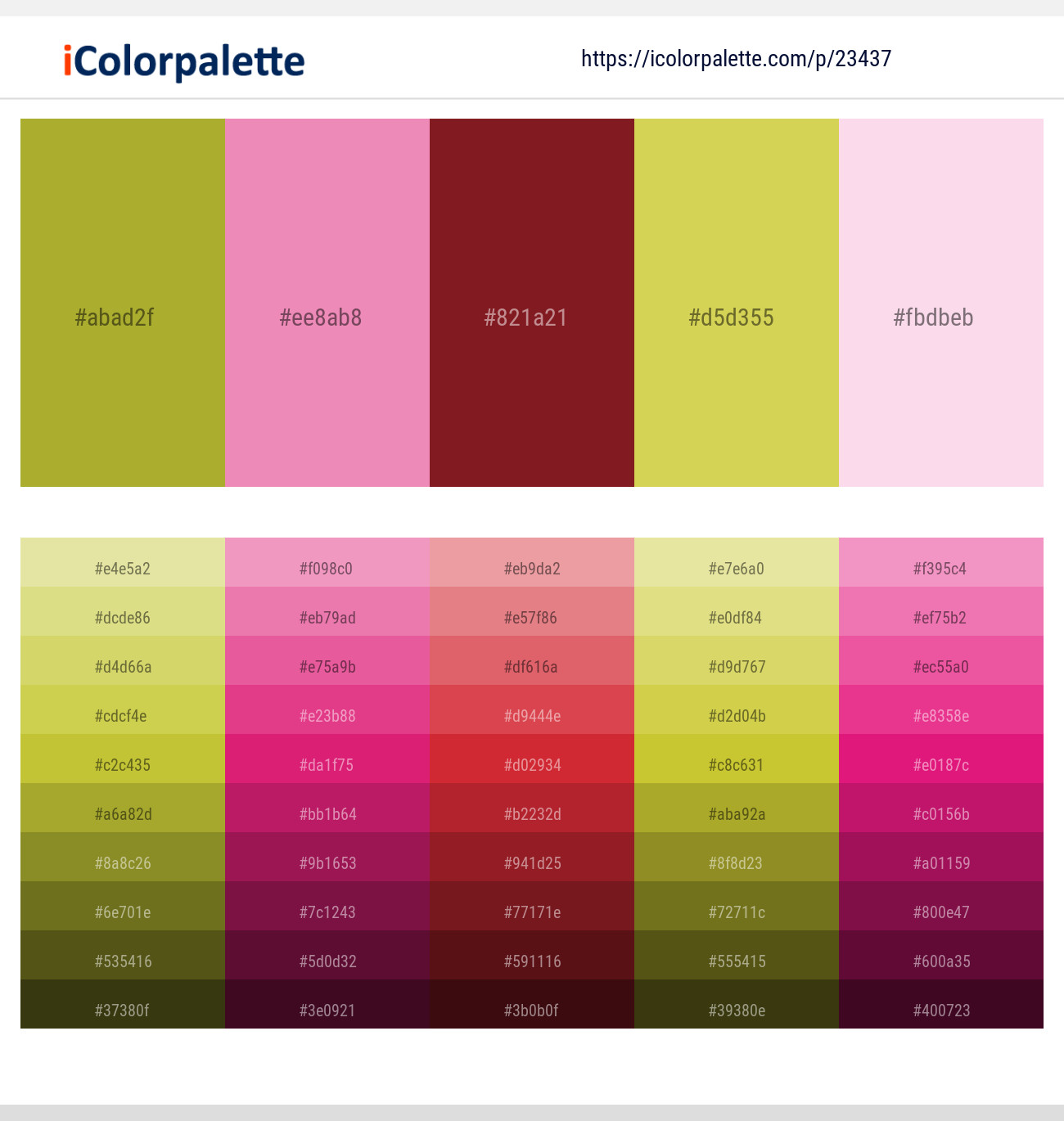 Alpine – Mauvelous – Merlot – Tacha – Classic Rose Color scheme