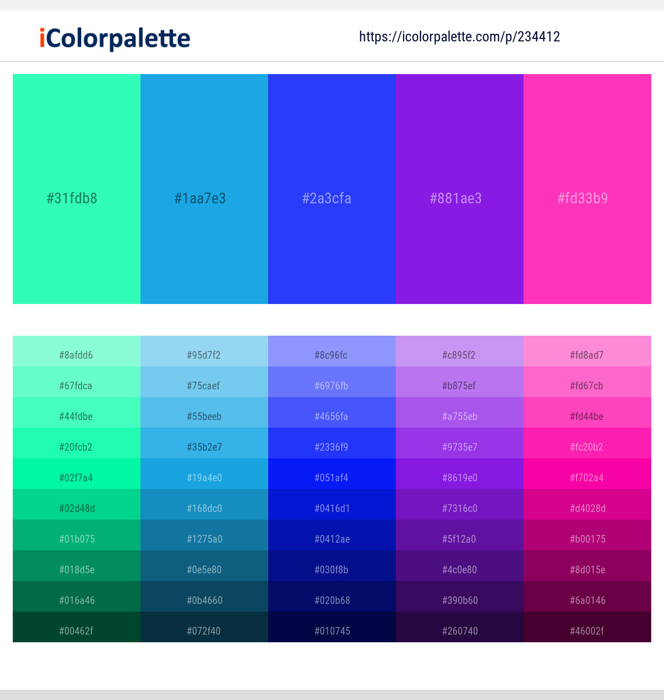 234412366 Bright Color Palettes
