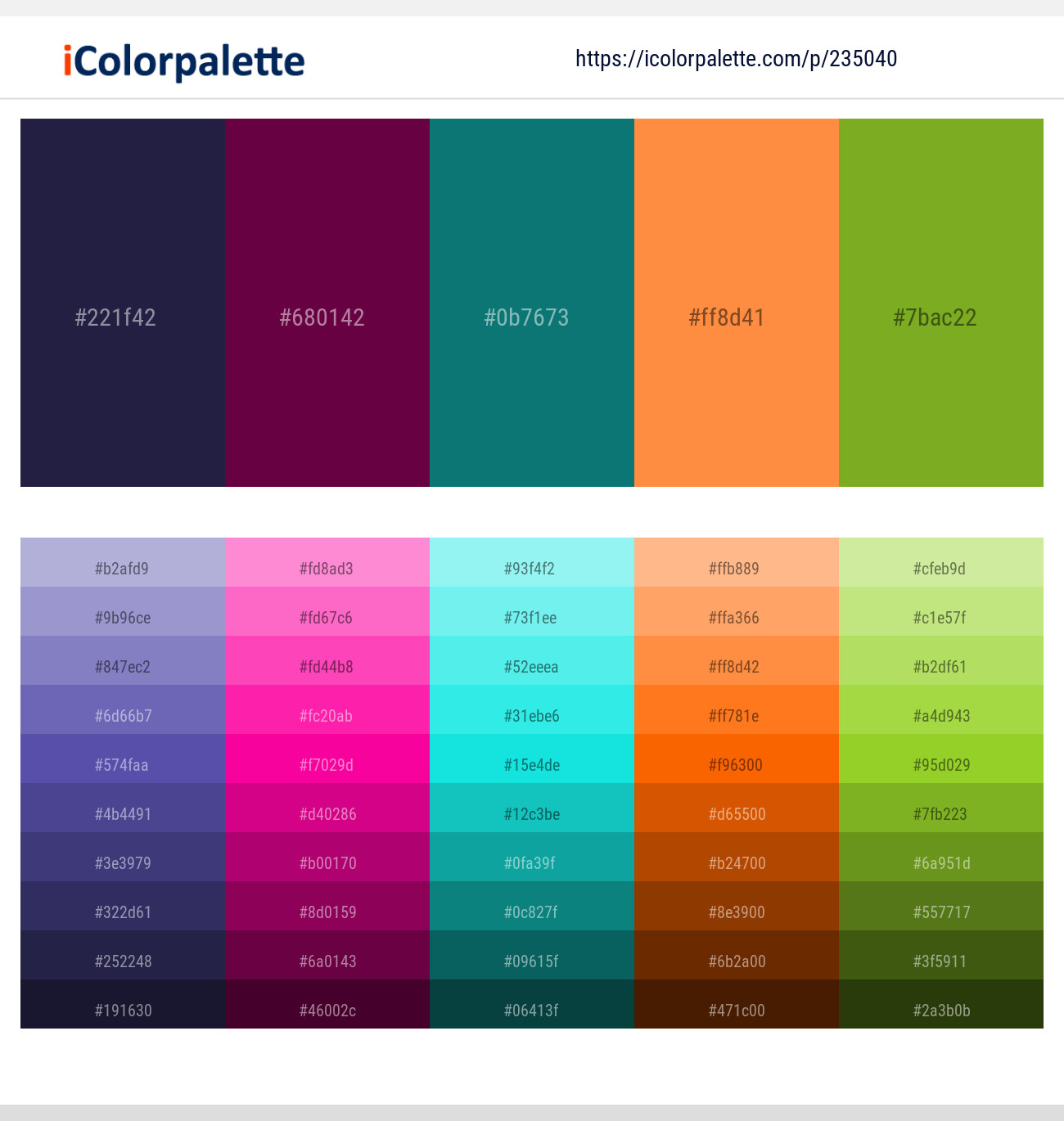 26 Latest Color Schemes with Purple And Teal Color tone combinations ...