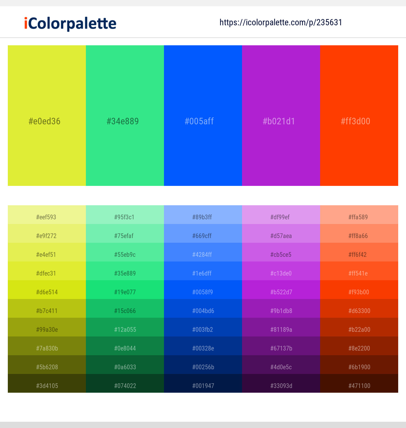 235631366 Bright Color Palettes