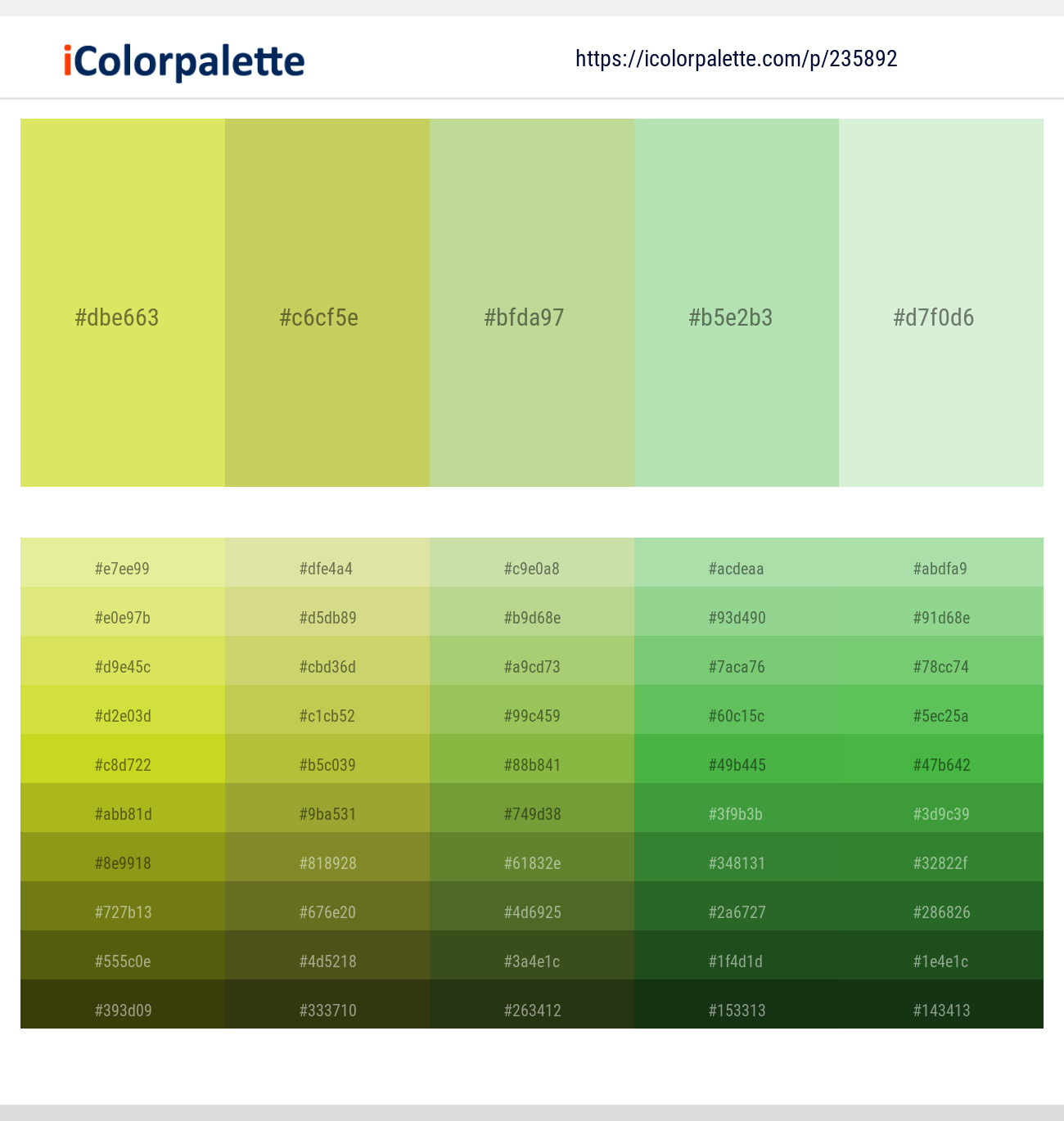 Confetti – Tacha – Deco – Moss Green – Peppermint Color scheme