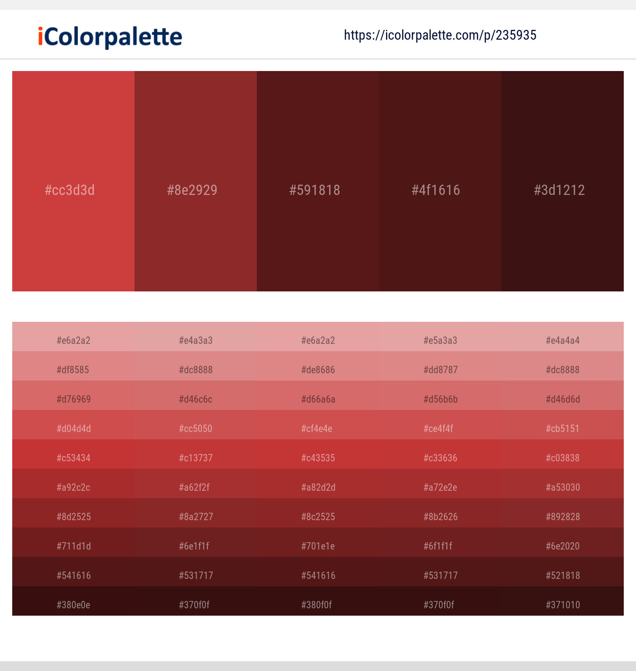 Flush Mahogany – Burnt Umber – Espresso – Brown Derby – Cedar Color scheme