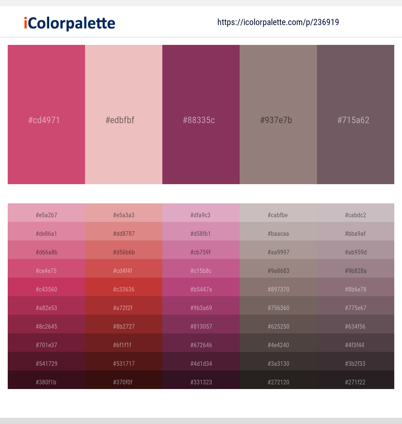 Cabaret – Beauty Bush – Camelot – Hemp – Zambezi Color scheme