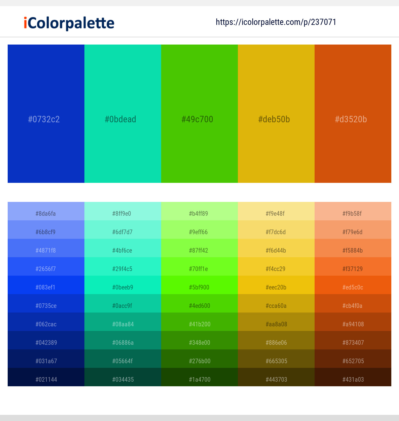 237071366 Bright Color Palettes