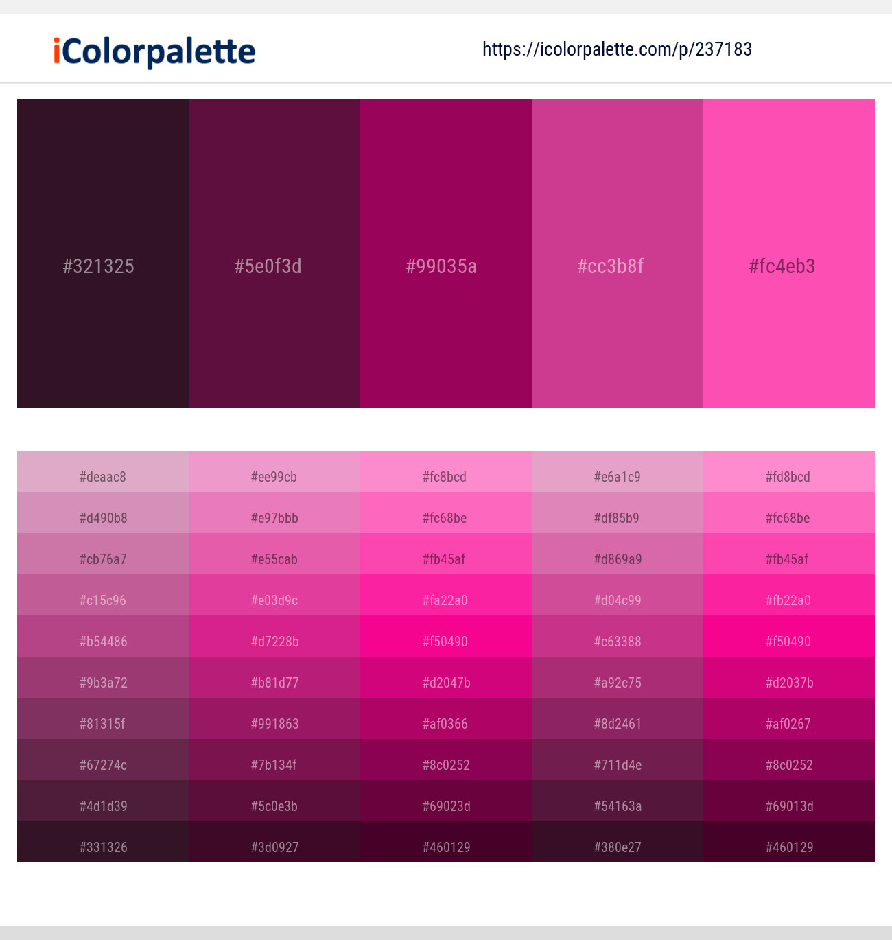 Tamarind – Loulou – Fresh Eggplant – Medium Red Violet – Brilliant Rose Color scheme