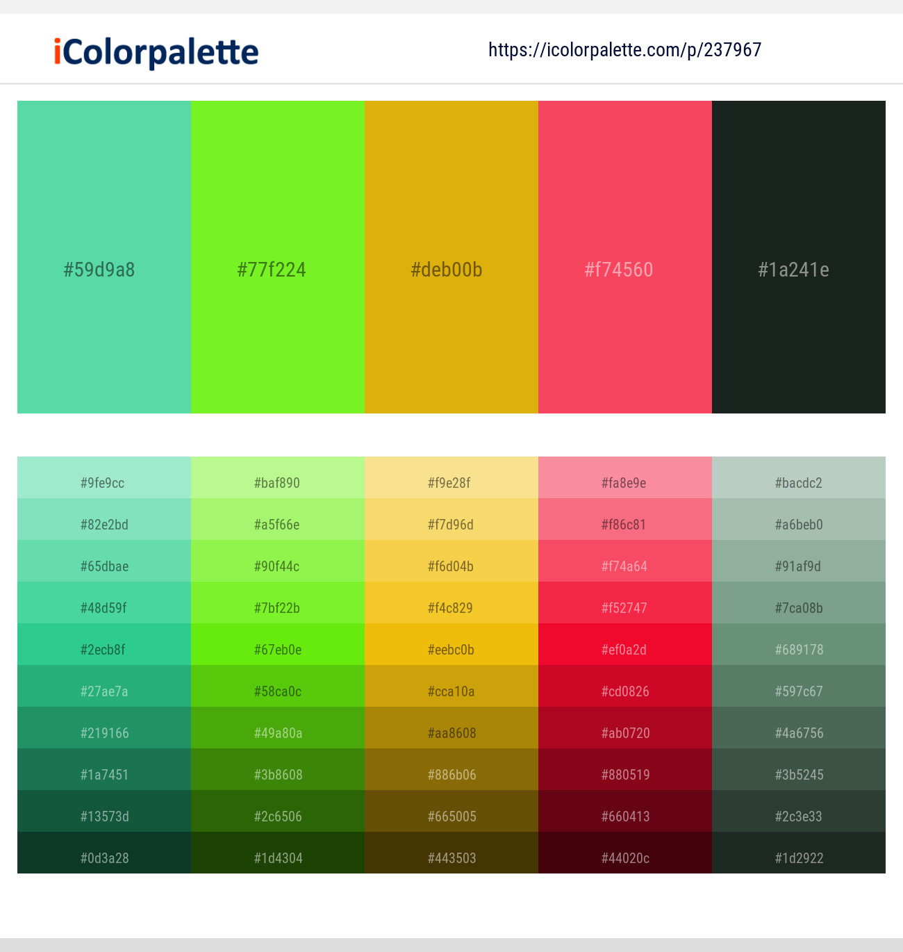 237967366 Bright Color Palettes