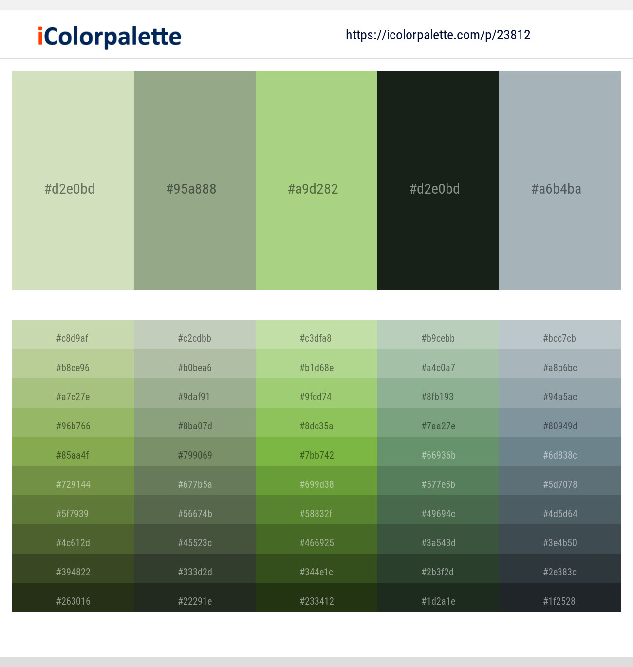 Beryl Green – Sage – Feijoa – Log Cabin – Hit Gray Color scheme