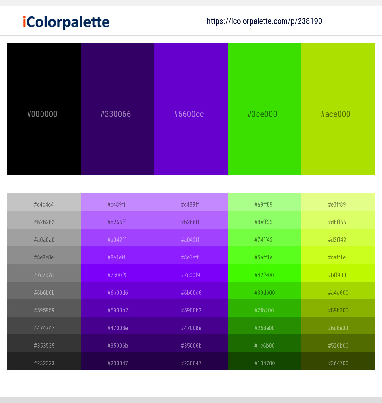238190366 Bright Color Palettes