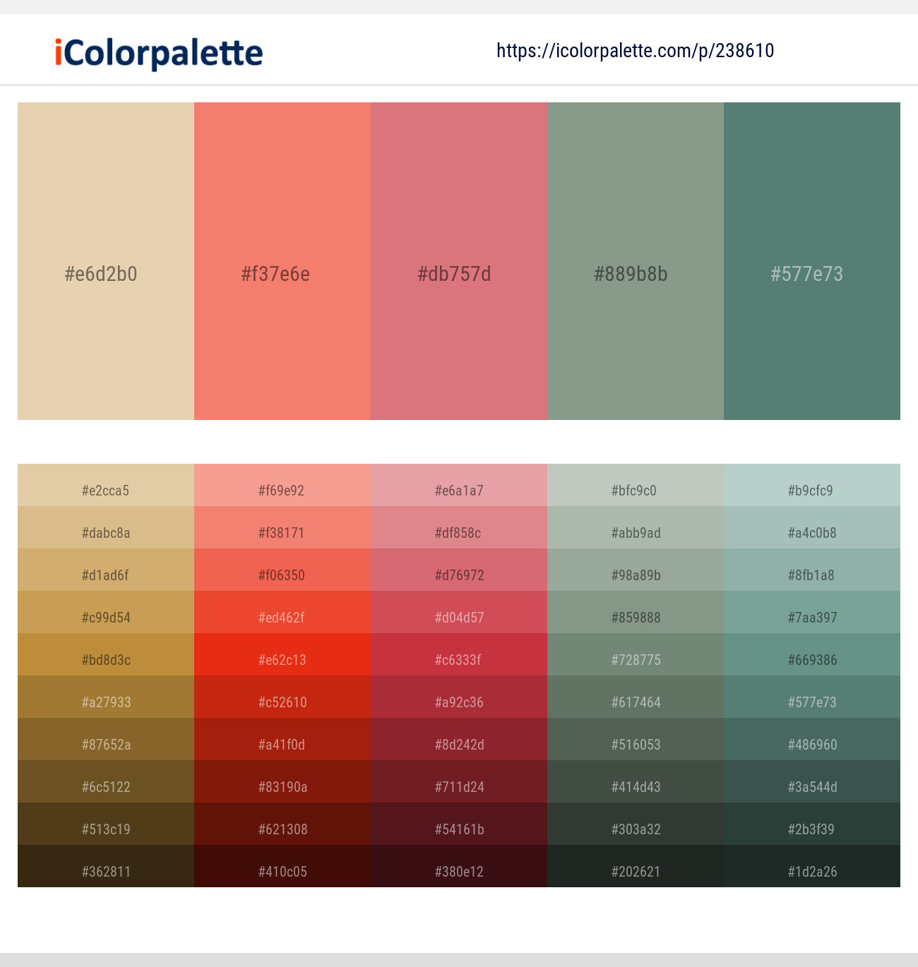 Hampton – Froly – New York Pink – Mantle – Cutty Sark Color scheme