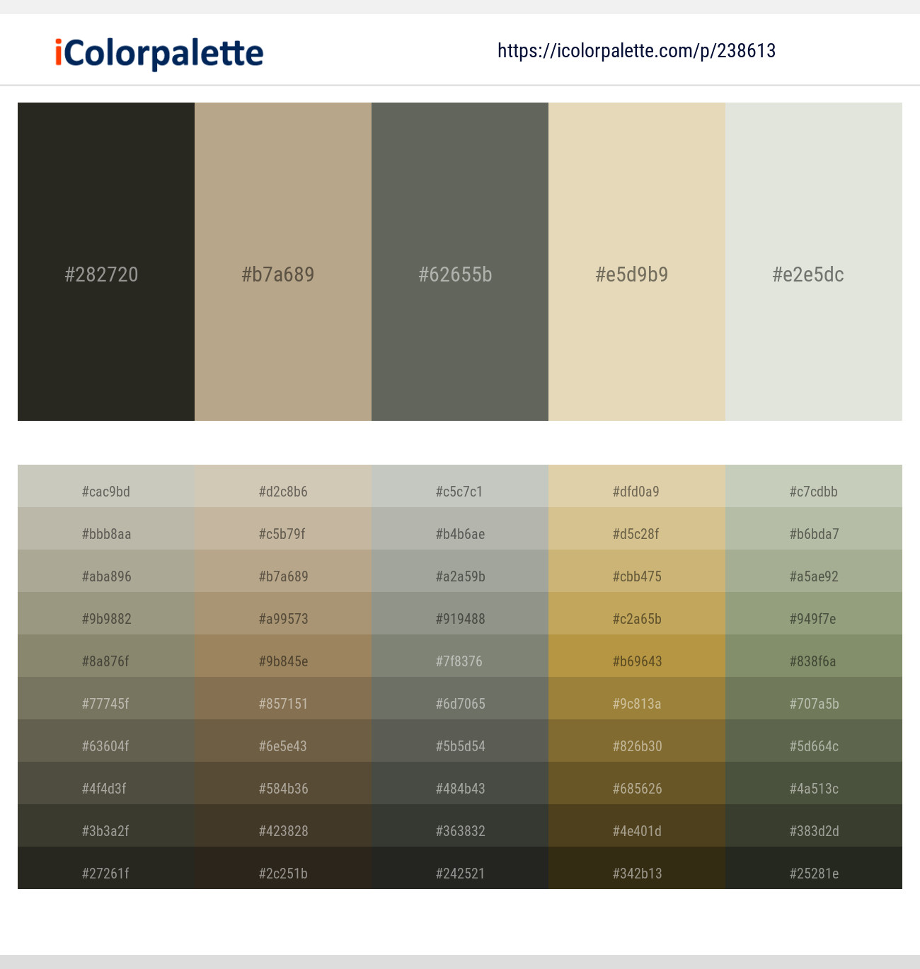 Rangitoto – Mongoose – Siam – Grain Brown – Green White Color scheme