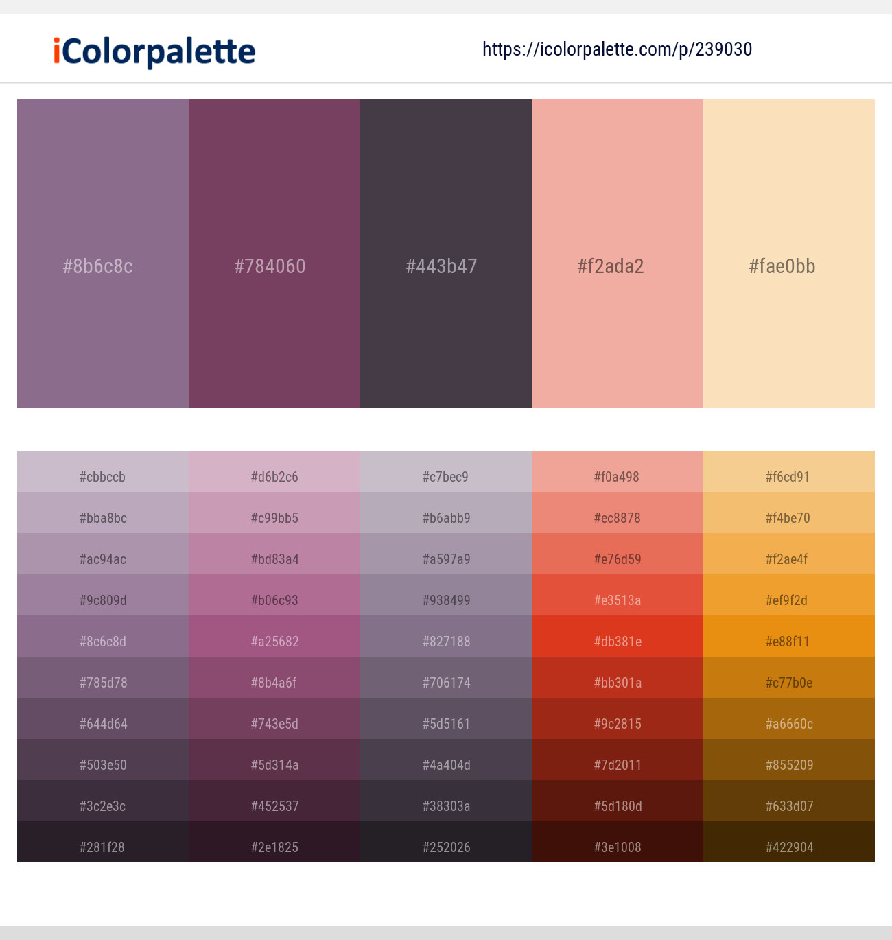 Trendy Pink – Cosmic – Gravel – Wewak – Dairy Cream Color scheme