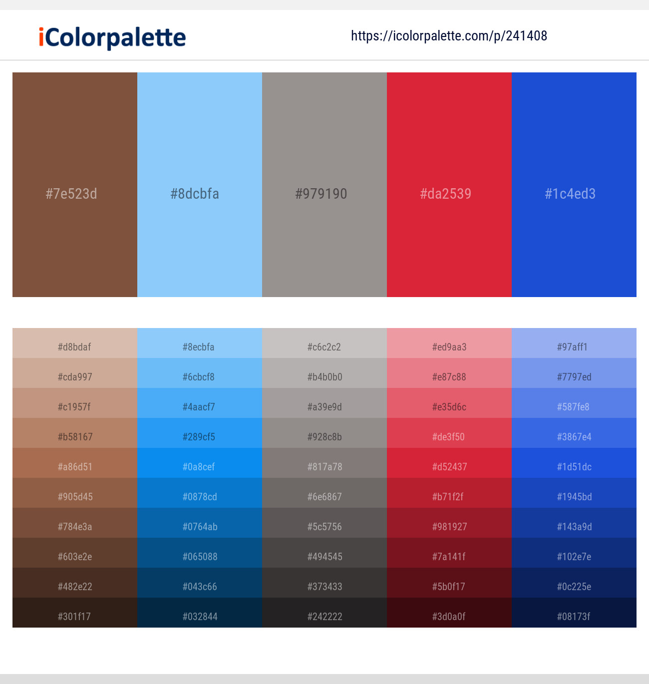 Spicy Mix – Malibu – Zorba – Alizarin Crimson – Persian Blue Color scheme