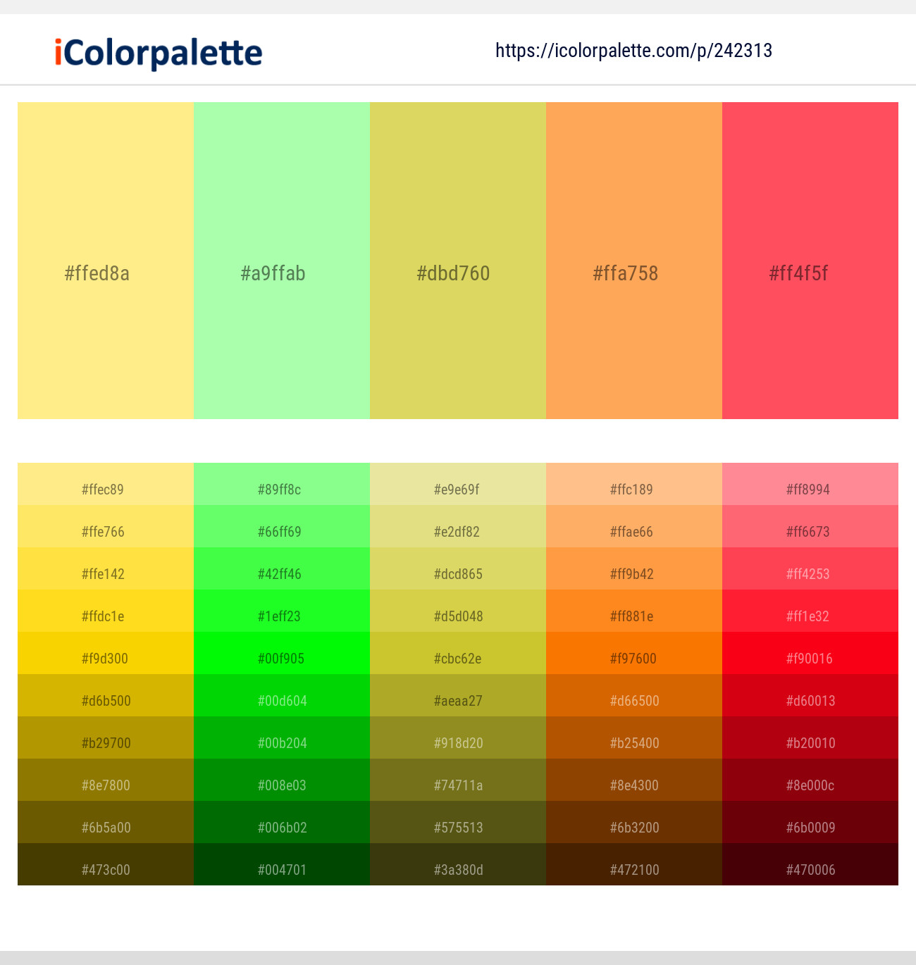 242313366 Bright Color Palettes