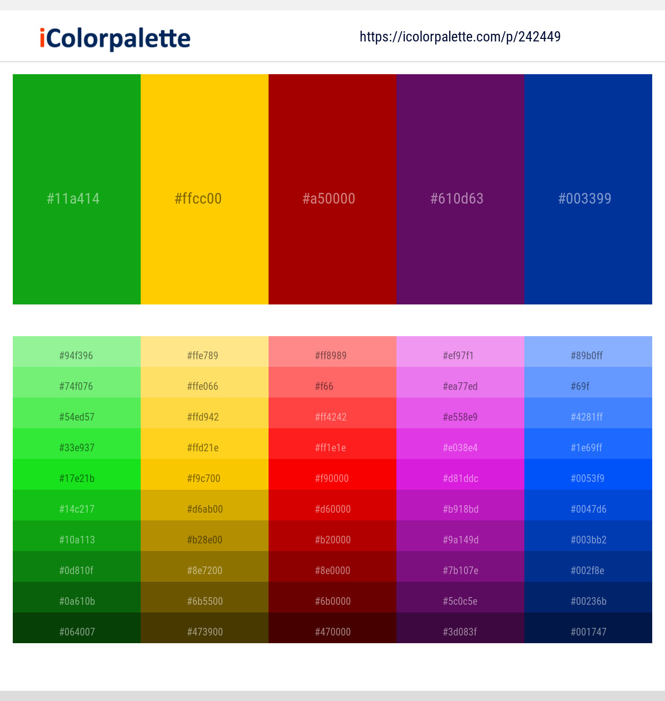 242449366 Bright Color Palettes