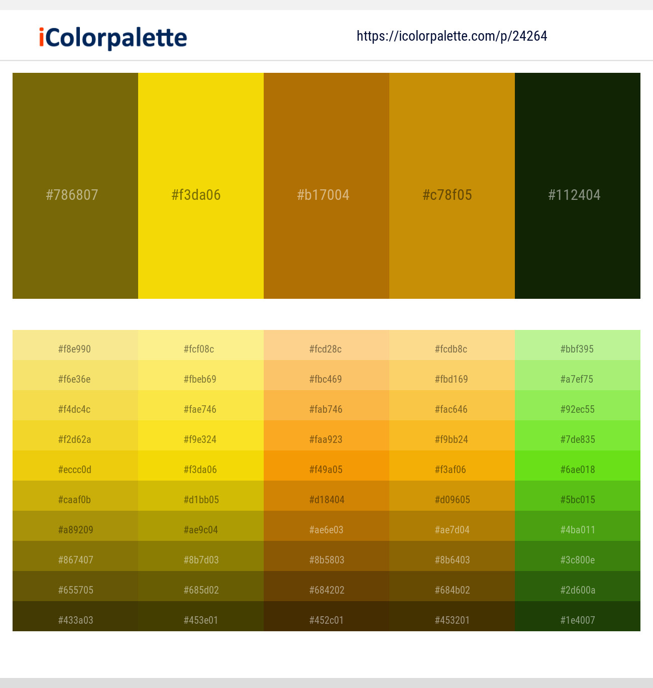 2426445 Gold Color Palettes