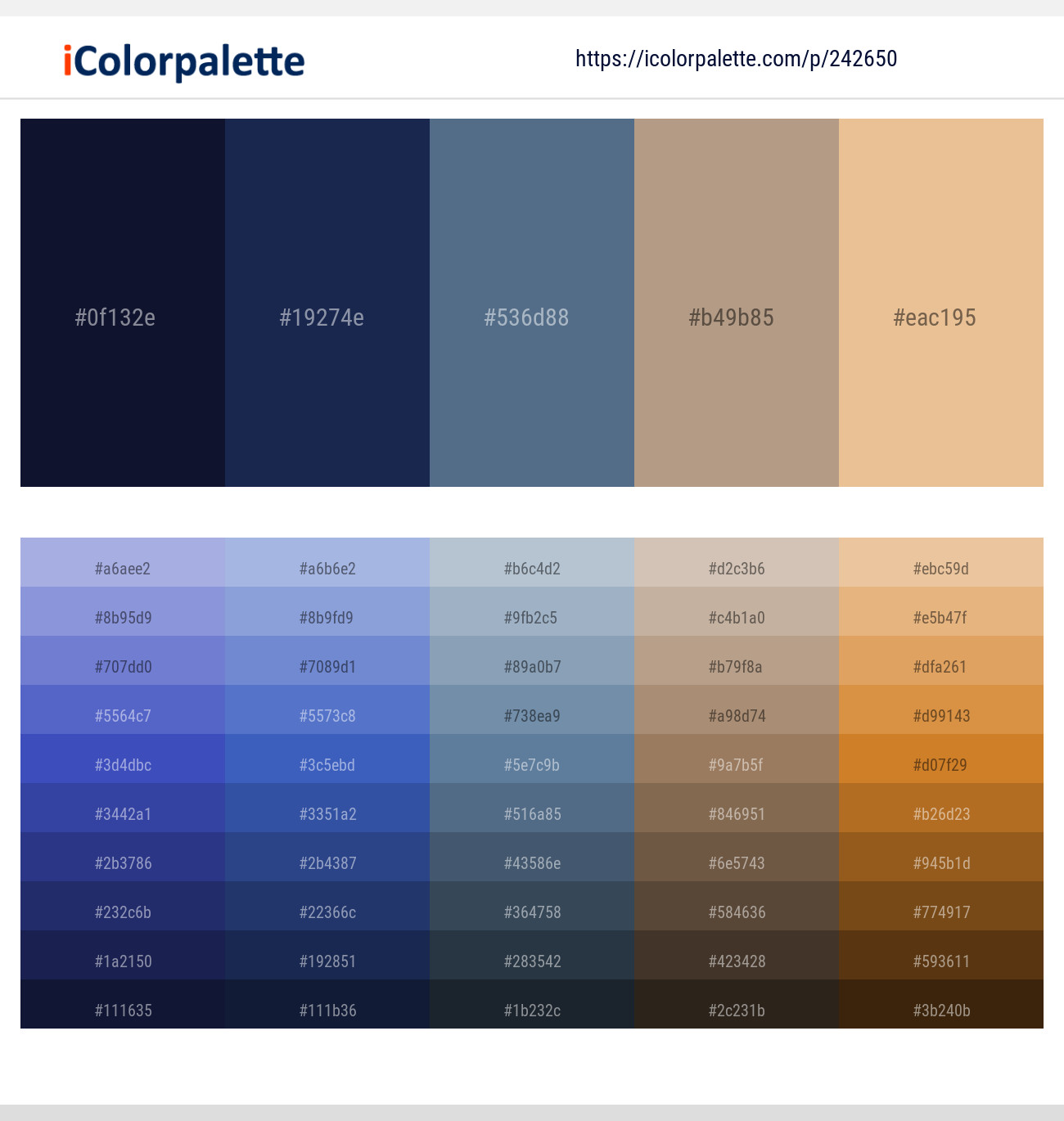 Haiti – Bunting – Bismark – Mongoose – Gold Sand Color scheme