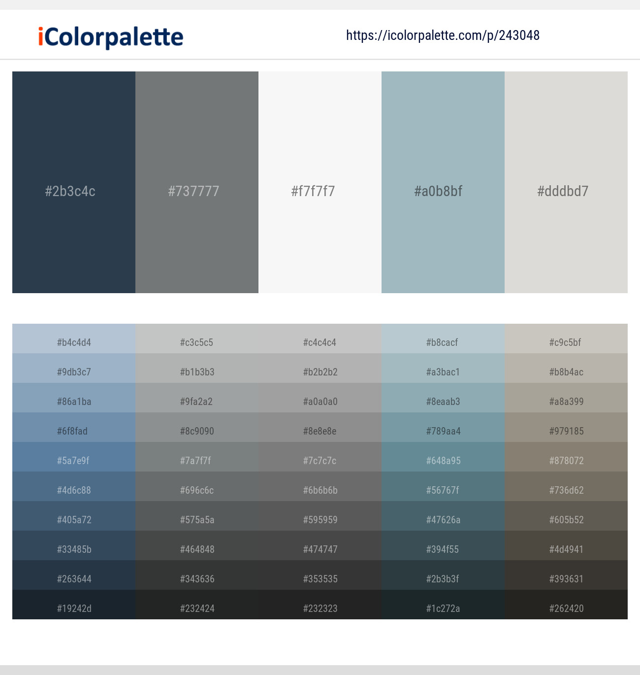 Pickled Bluewood – Sirocco – Wild Sand – Tower Gray – Westar Color scheme