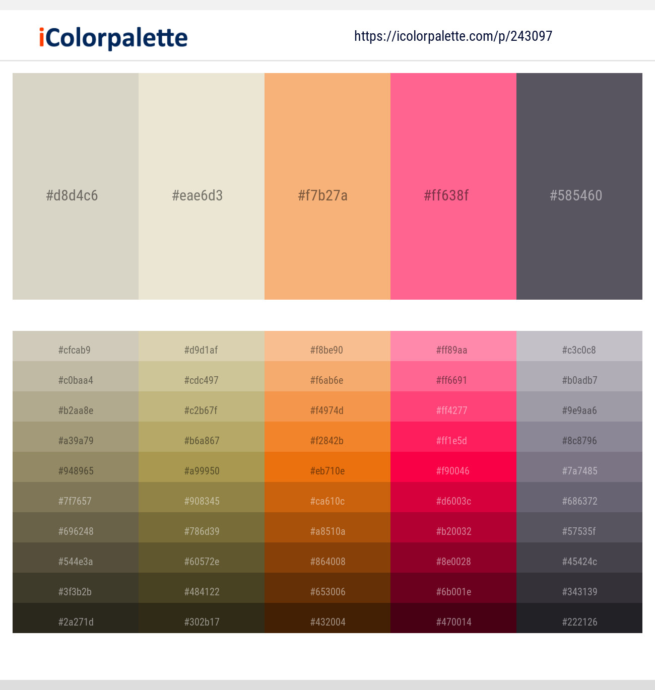 Moon Mist – White Rock – Rajah – Brink Pink – Scarpa Flow Color scheme