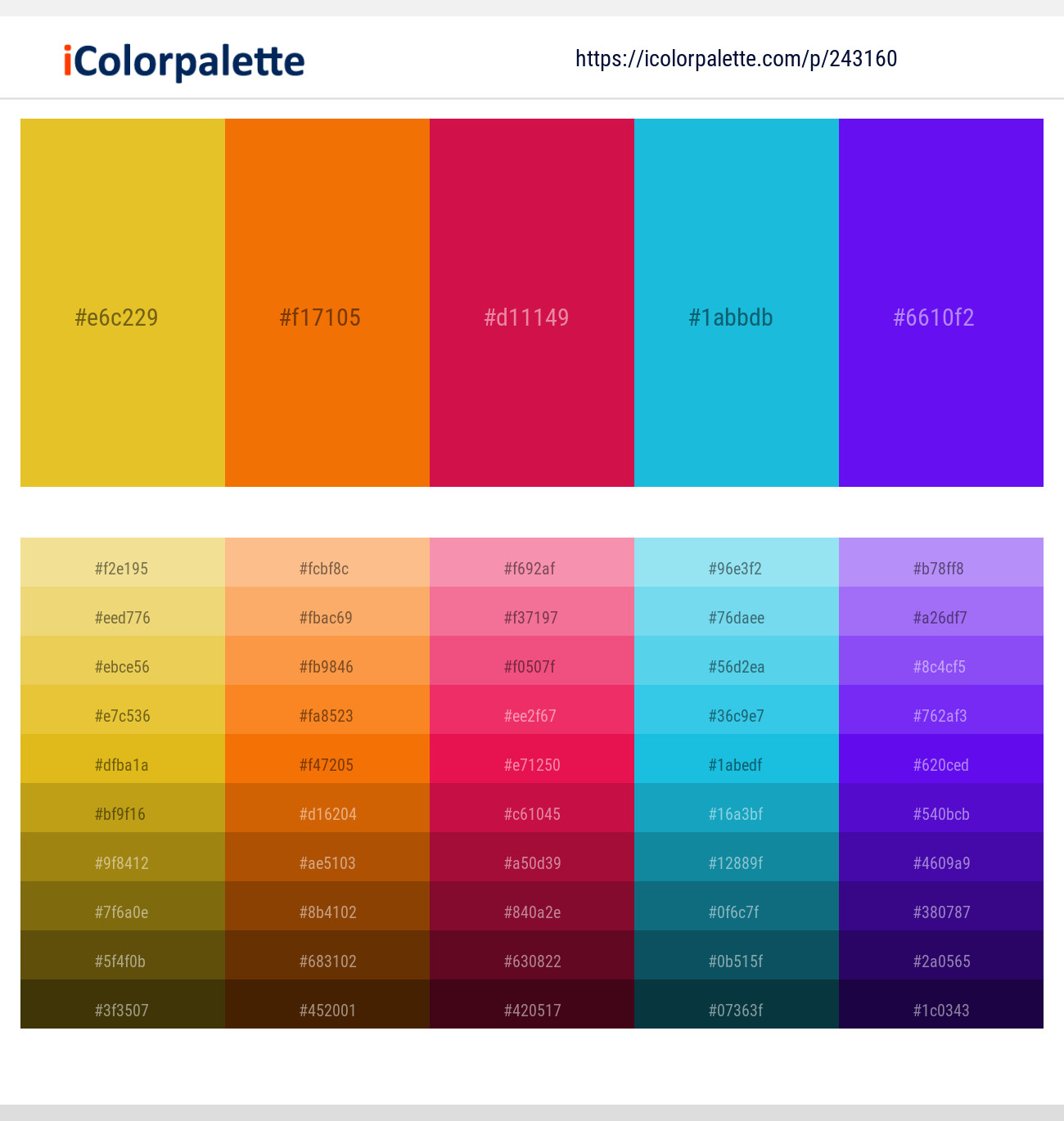 243160366 Bright Color Palettes