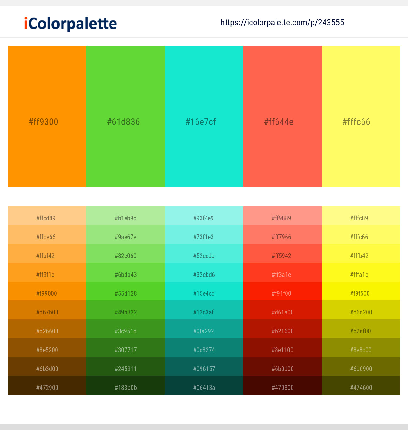 243555366 Bright Color Palettes