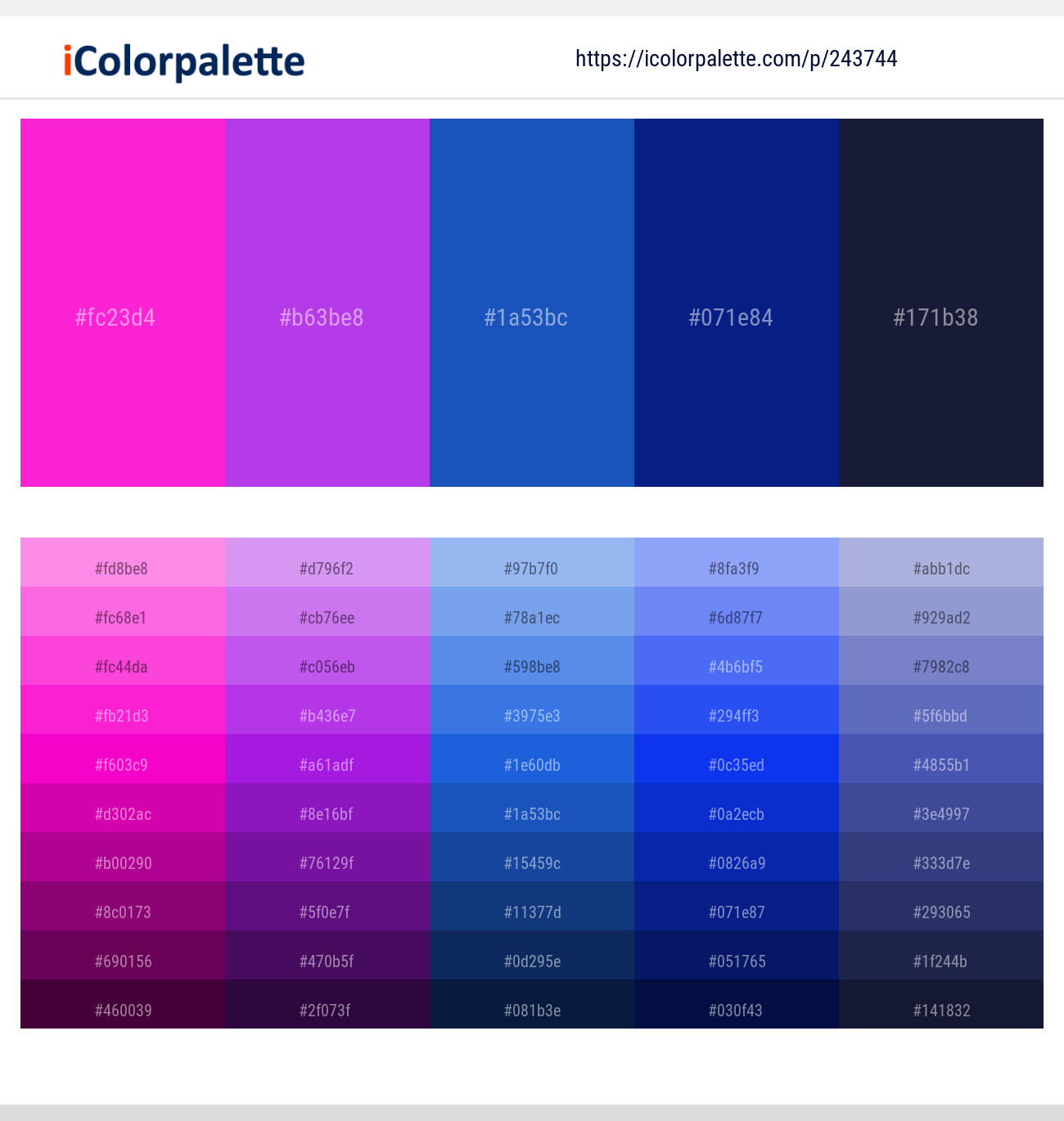243744366 Bright Color Palettes