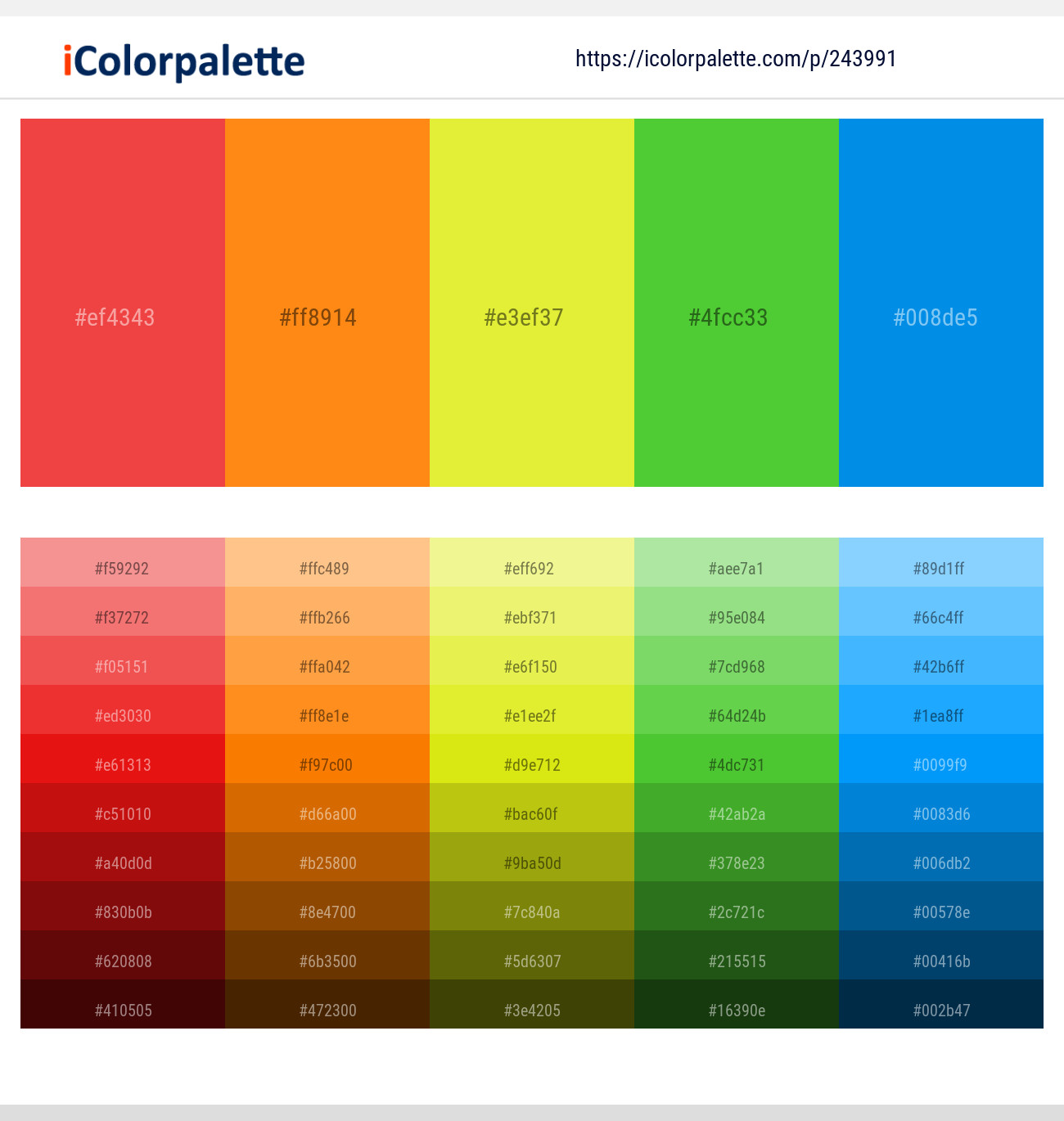 243991366 Bright Color Palettes