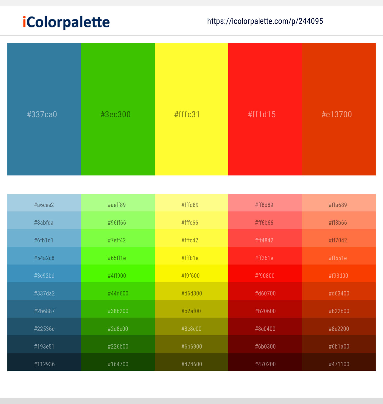 244095366 Bright Color Palettes