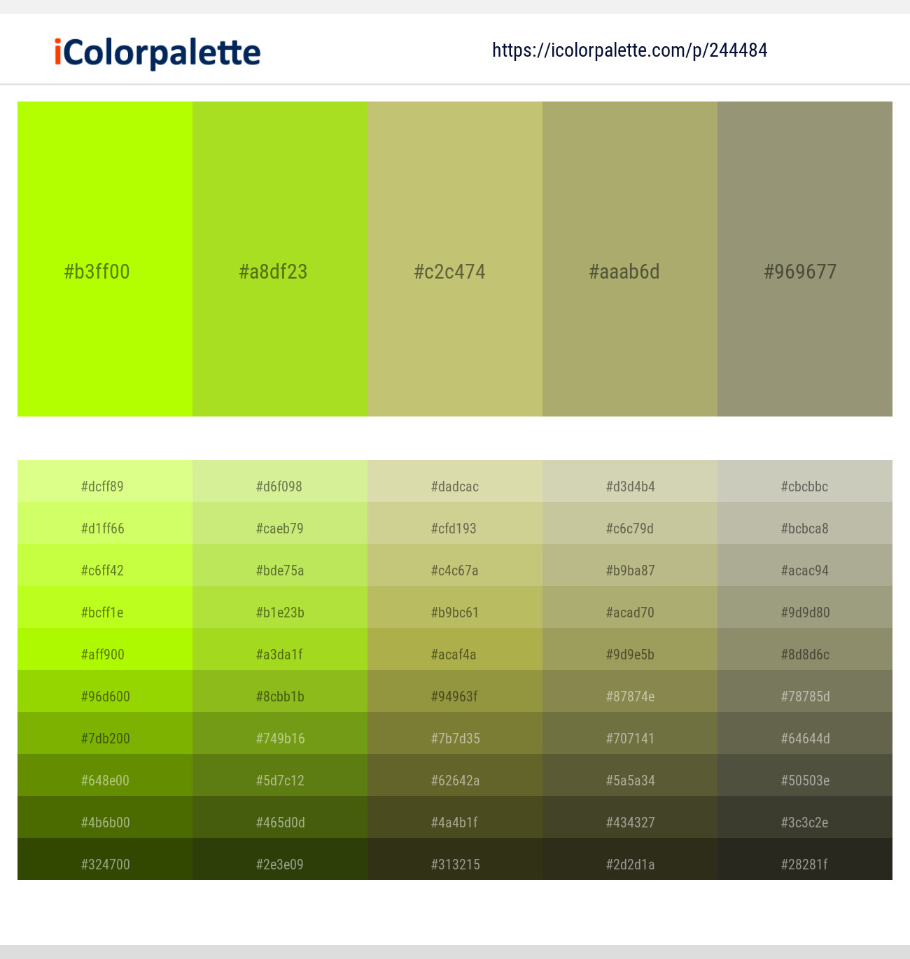 5 Latest Color Schemes With Chartreuse And Gray Color Tone Combinations 244484 Color Palette