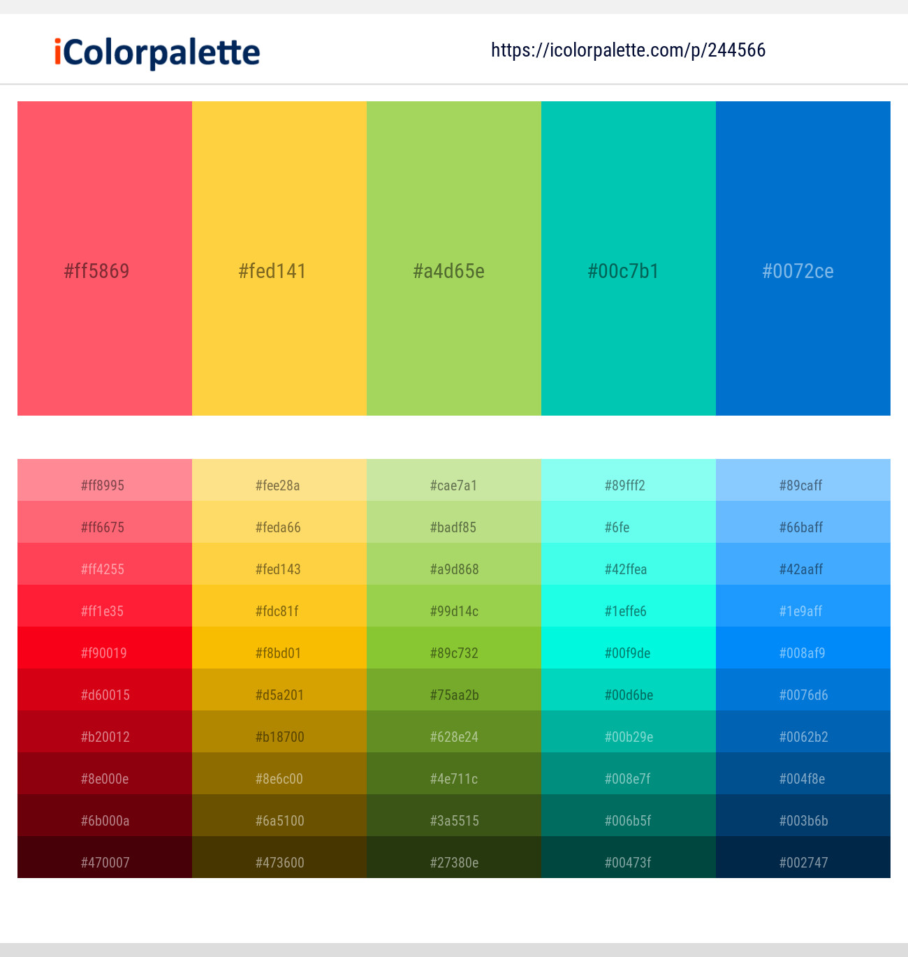 244566366 Bright Color Palettes