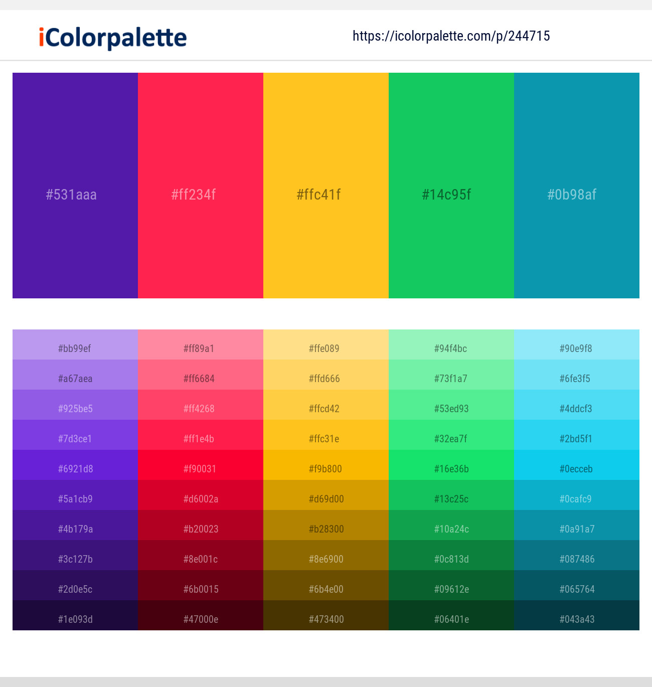 244715366 Bright Color Palettes