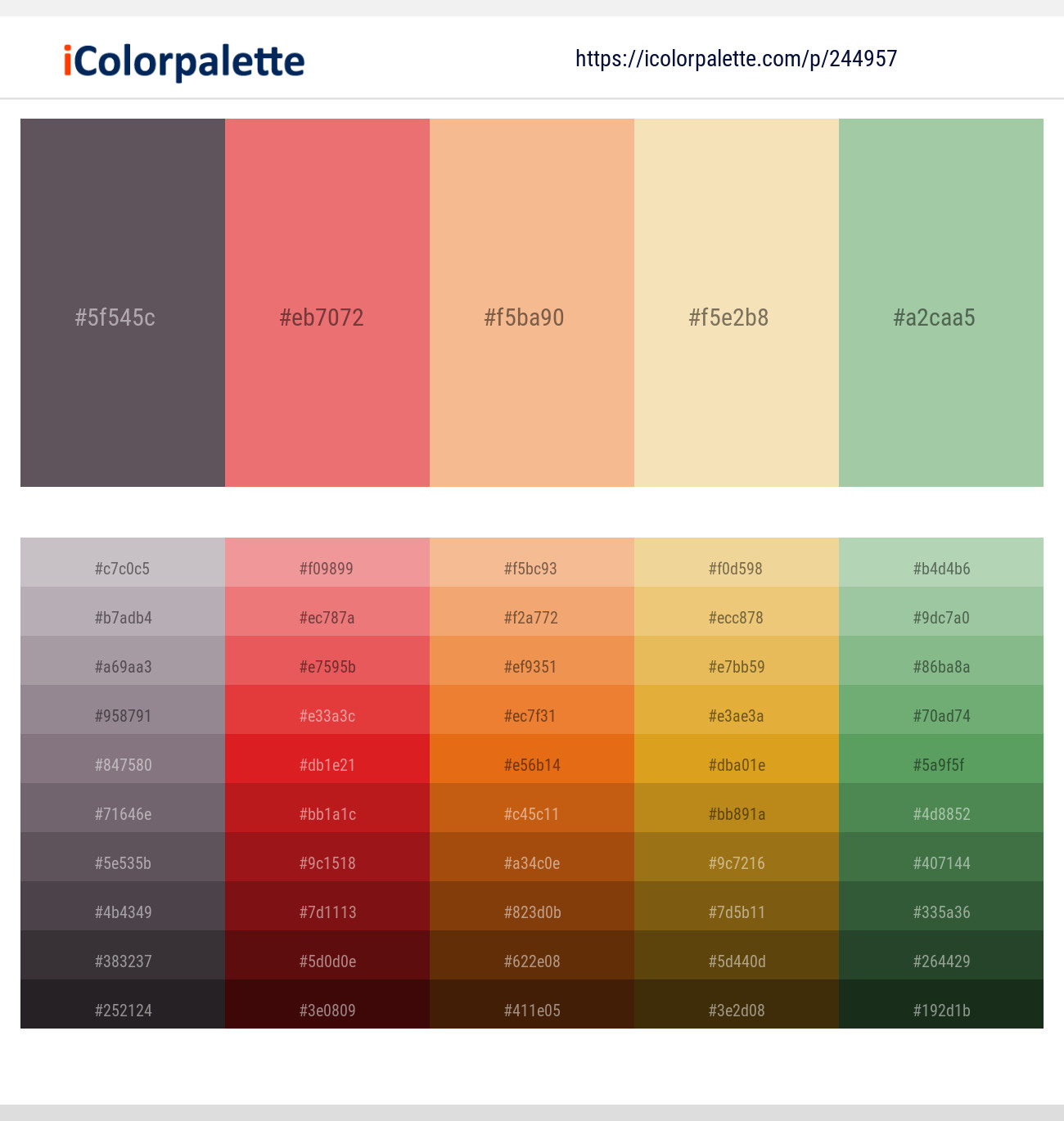 Don Juan – Sunglo – Manhattan – Wheat – Spring Rain Color scheme ...