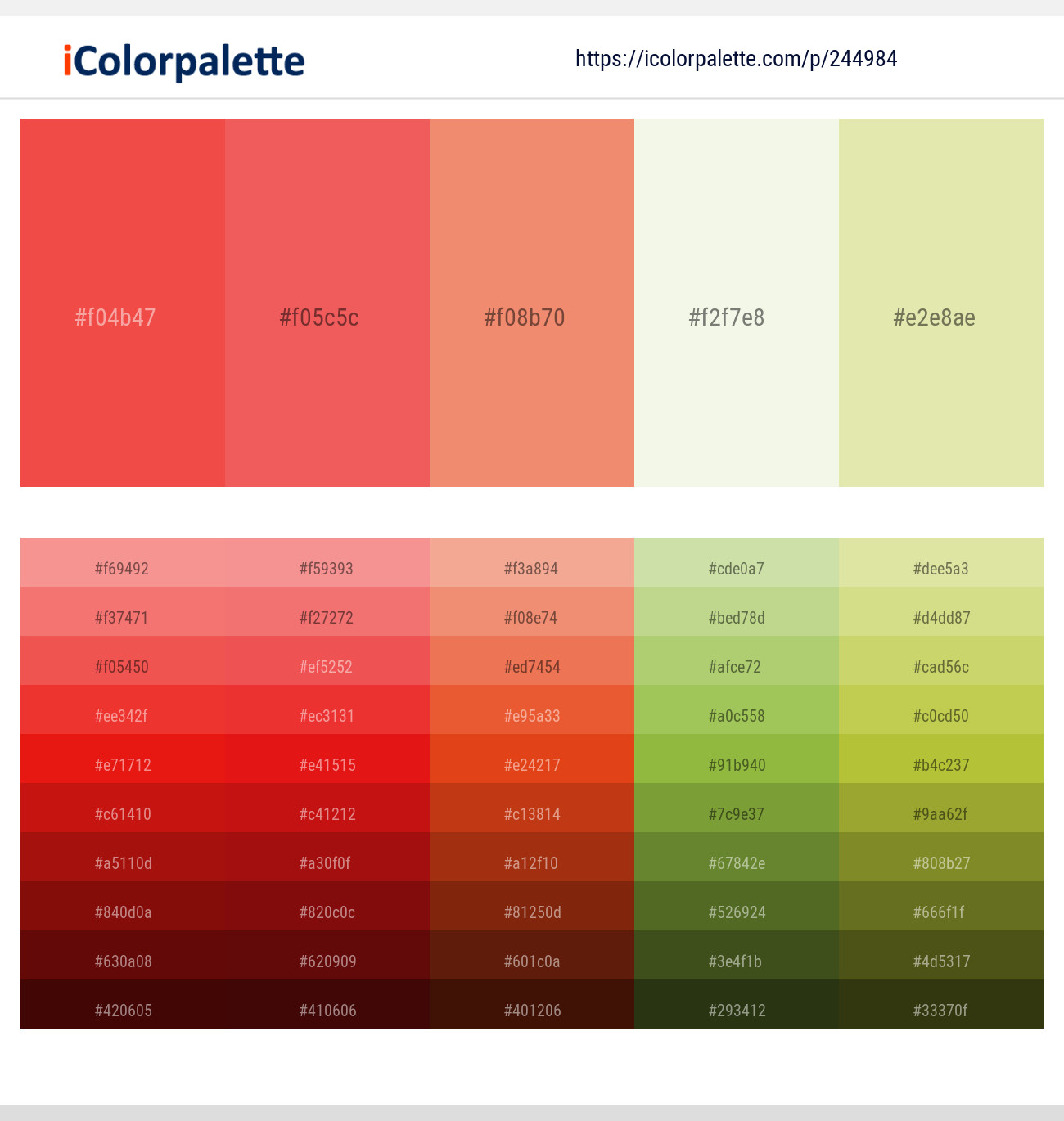 Flamingo – Carnation – Apricot – Loafer – Fall Green Color scheme