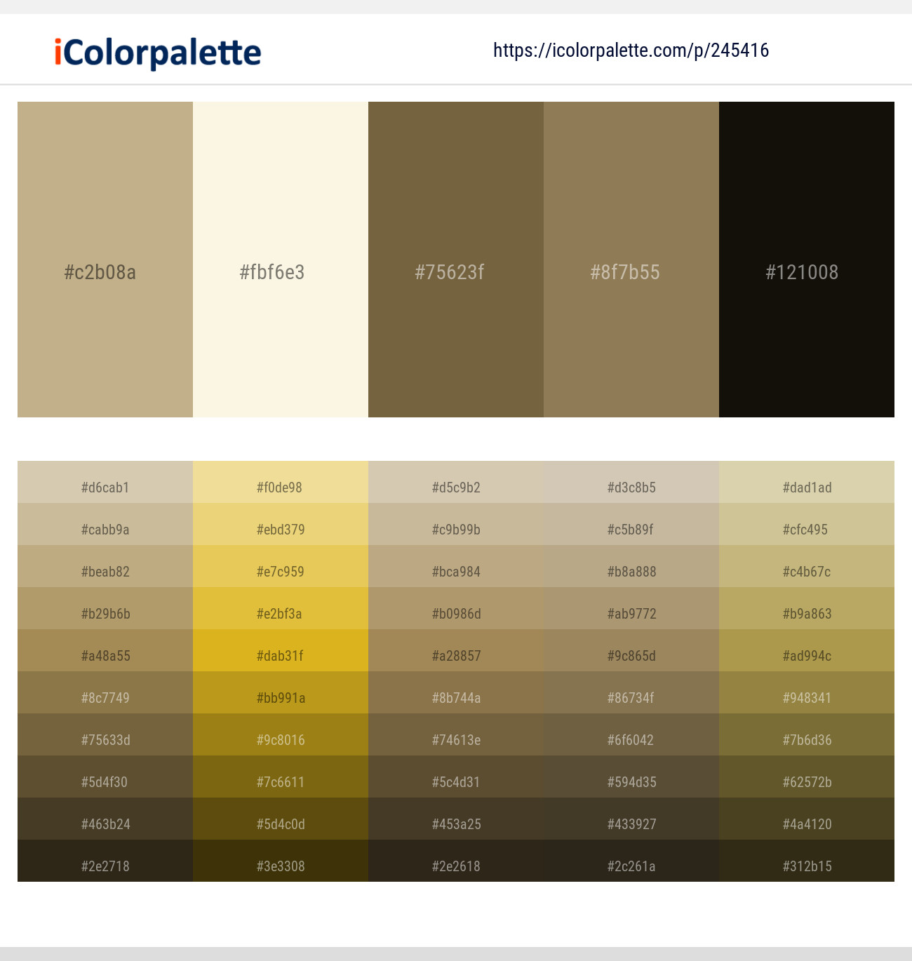 Indian Khaki – Citrine White – Yellow Metal – Shadow – Eternity Color scheme