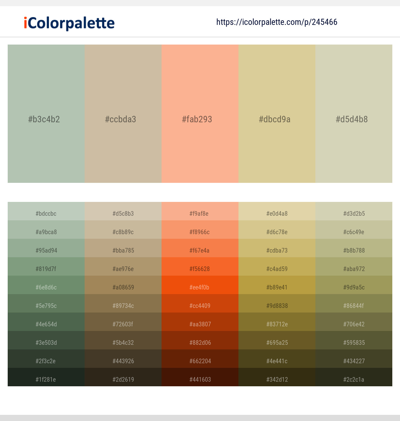 Green Spring – Vanilla – Rose Bud – Sapling – Tana Color scheme