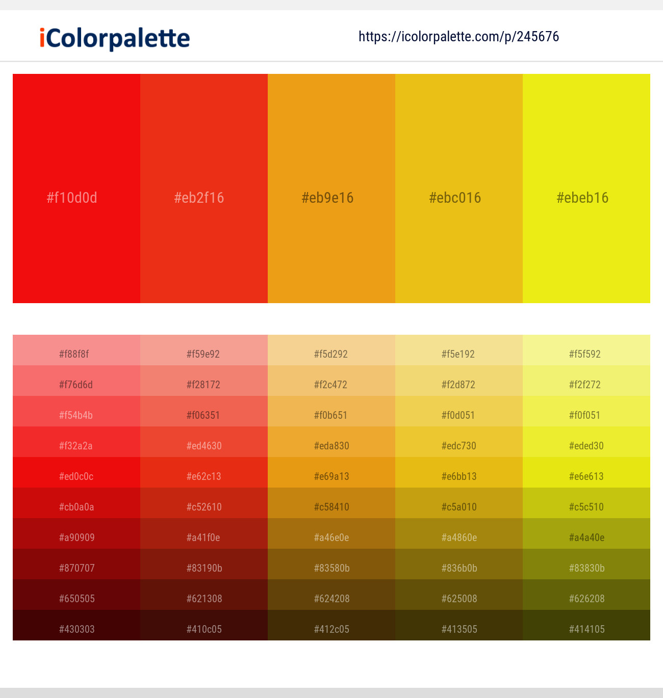 245676366 Bright Color Palettes