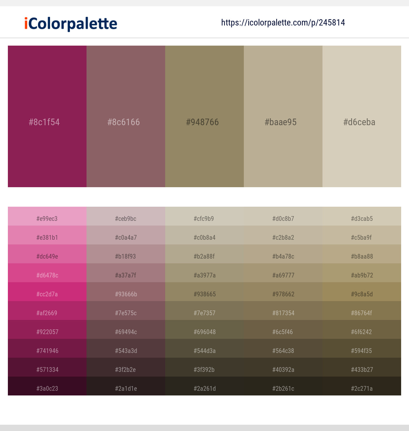Disco – Copper Rose – Clay Creek – Heathered Gray – Sisal Color scheme