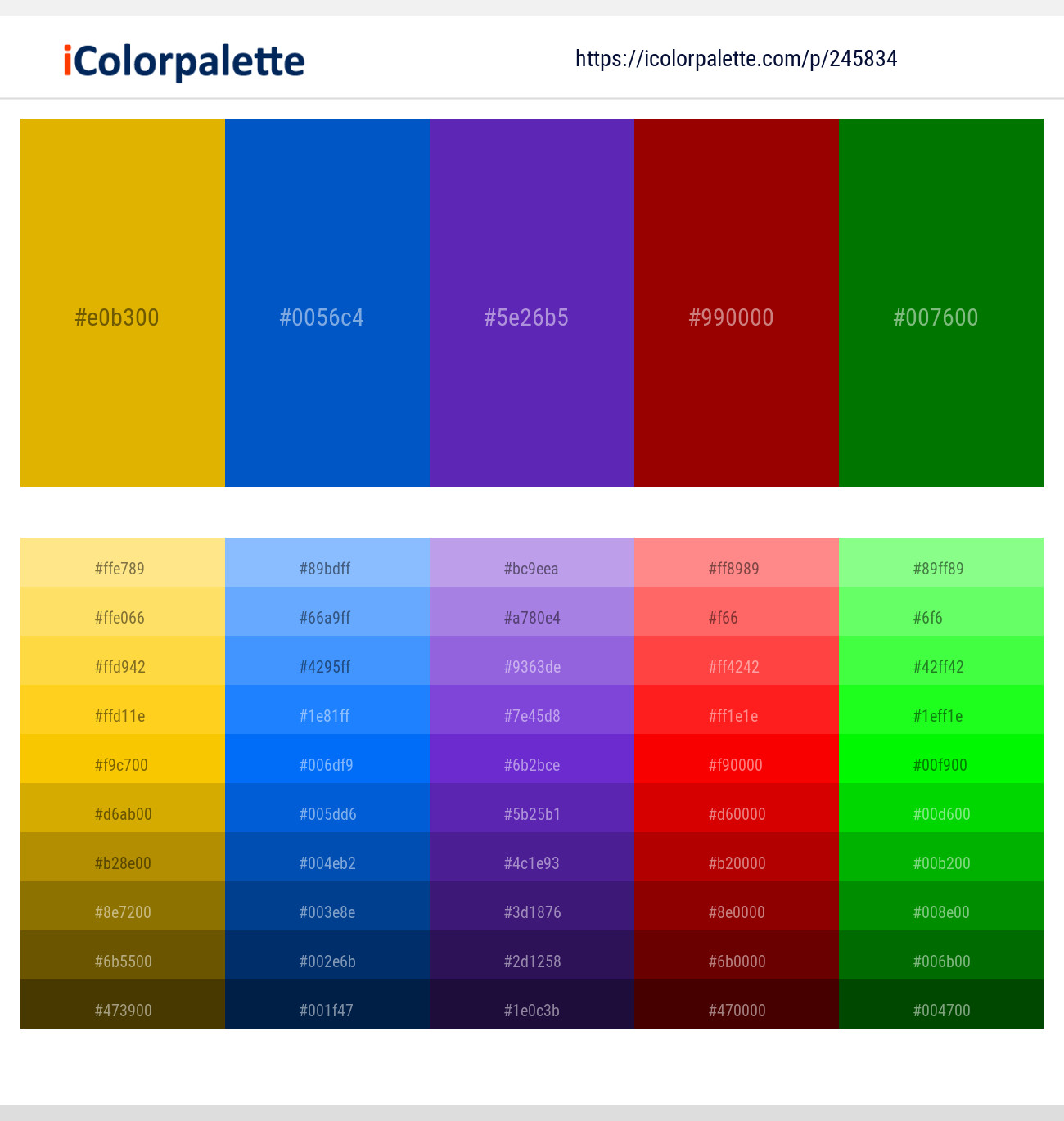 245834366 Bright Color Palettes