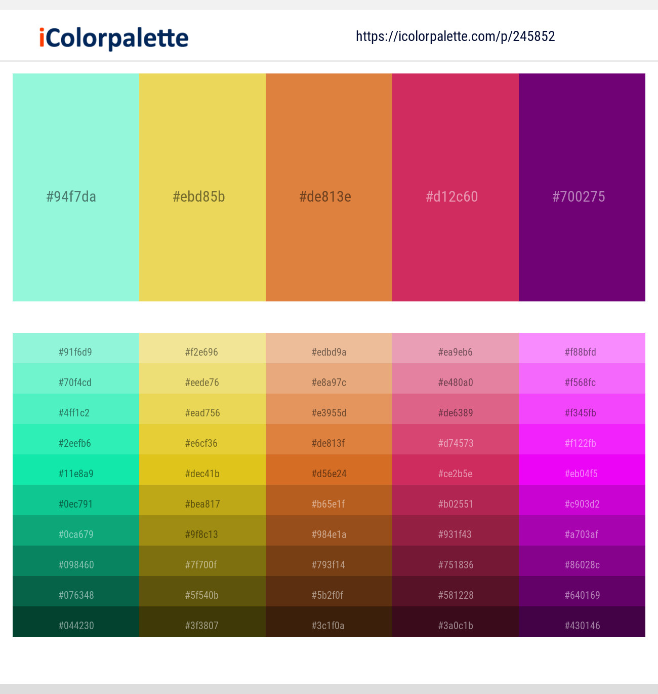245852366 Bright Color Palettes