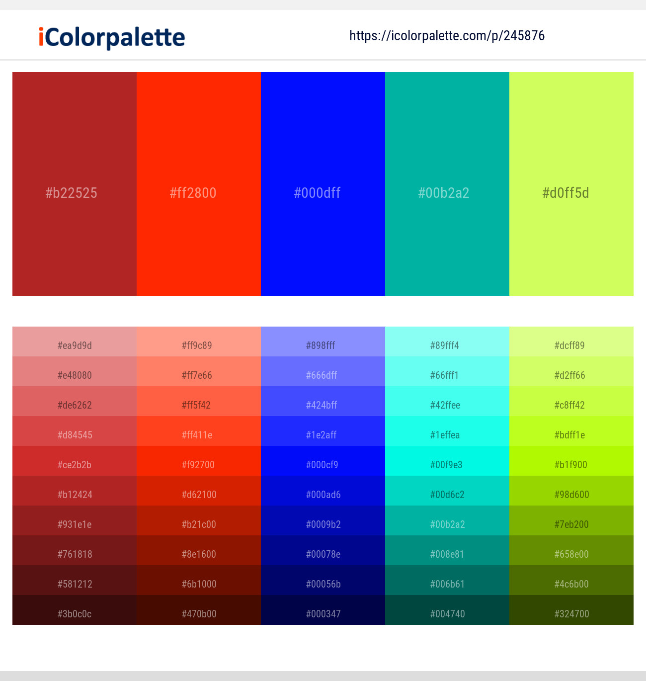 245876366 Bright Color Palettes